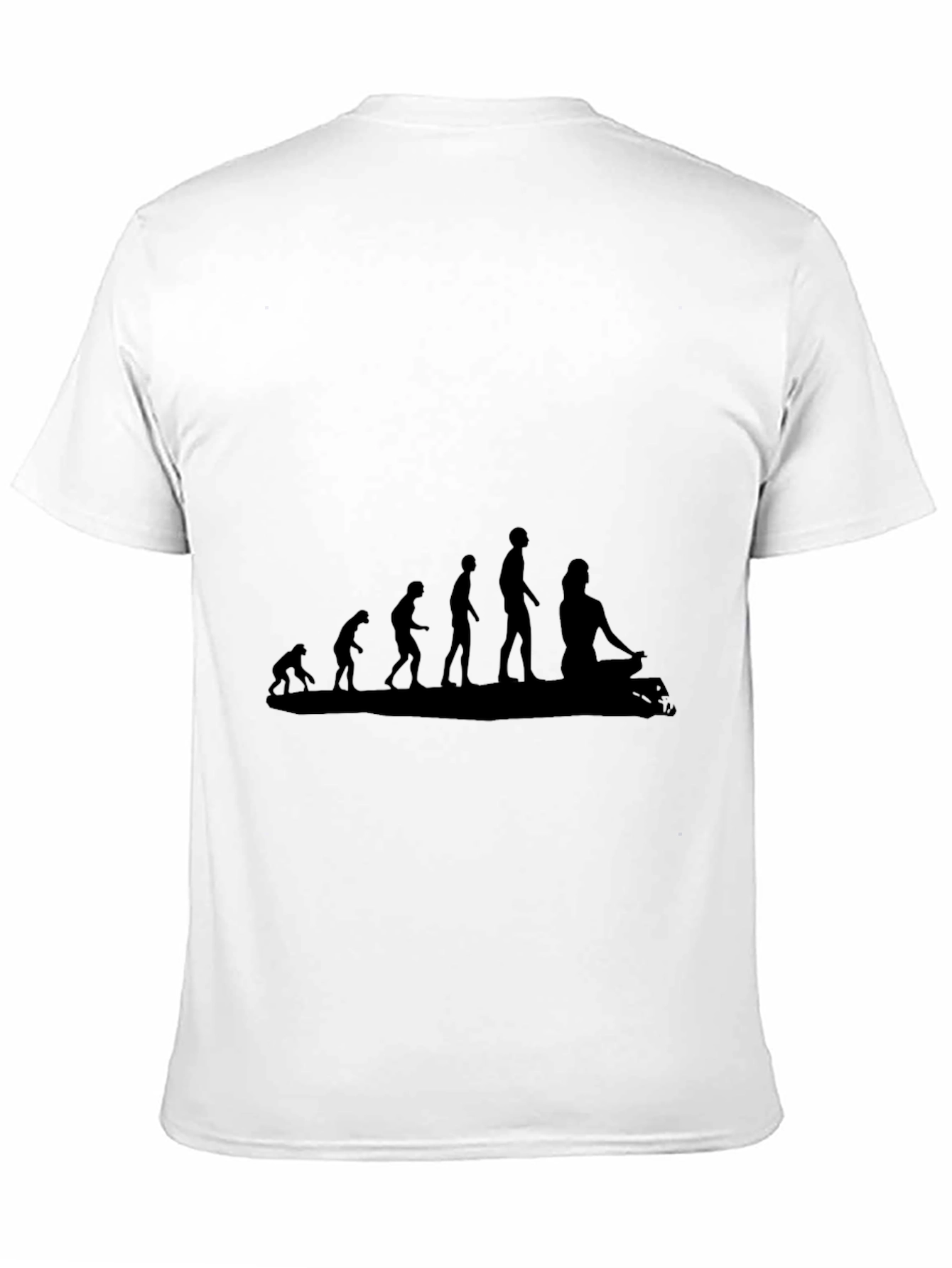 Evolution of Yoga T-Shirt - Black Cotton Tee