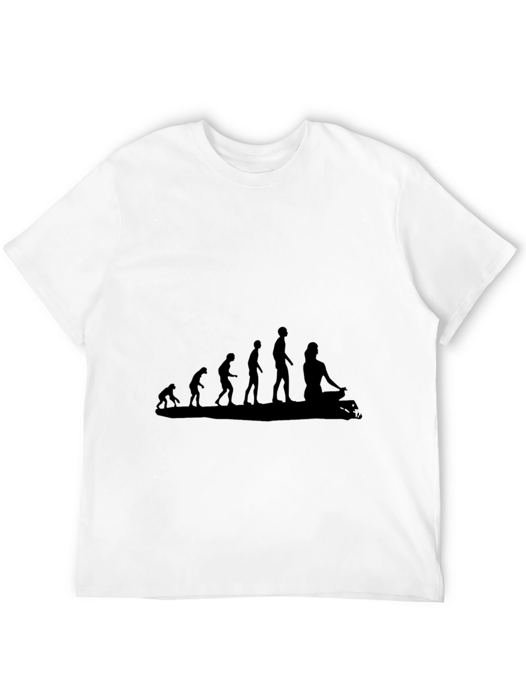Evolution of Yoga T-Shirt - Black Cotton Tee