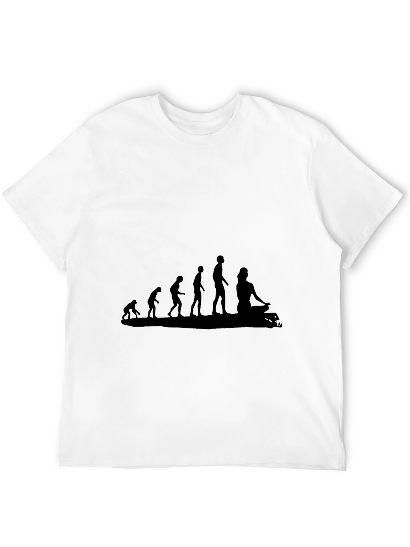 Evolution of Yoga T-Shirt - Black Cotton Tee