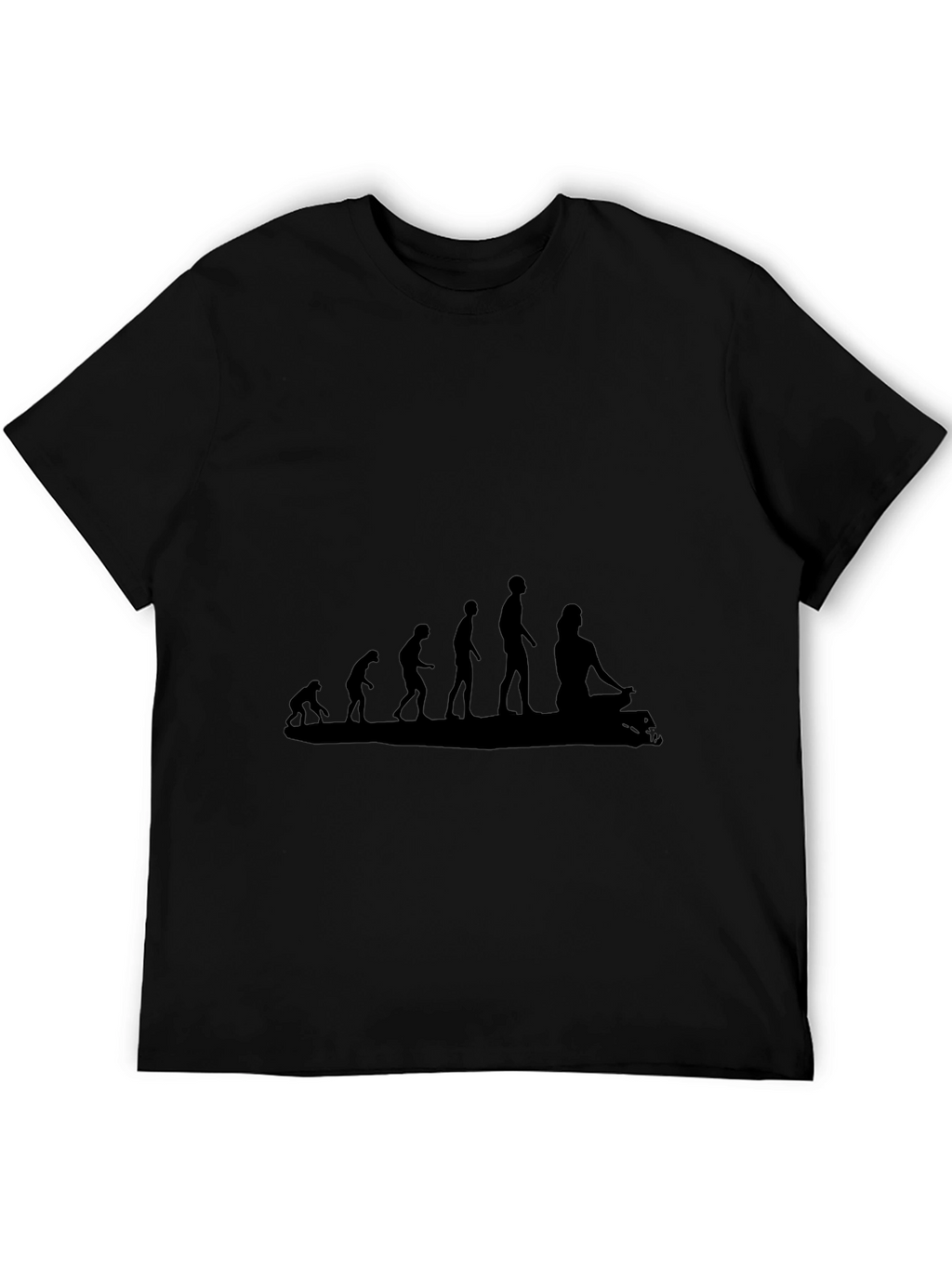 Evolution of Yoga T-Shirt - Black Cotton Tee