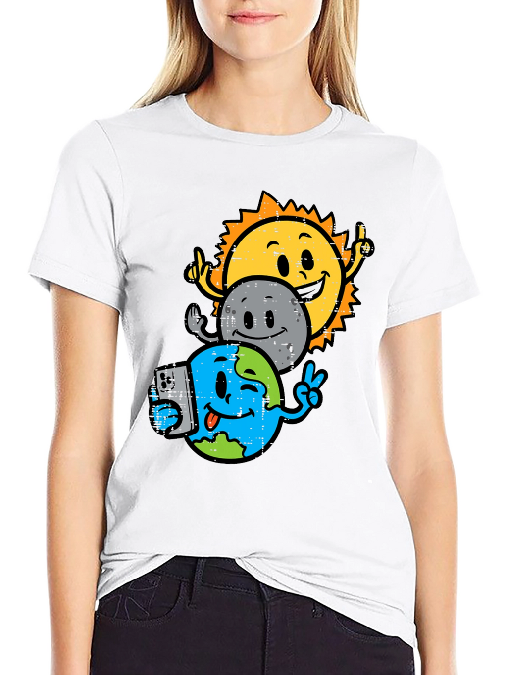 Sun Moon Earth Graphic T-Shirt