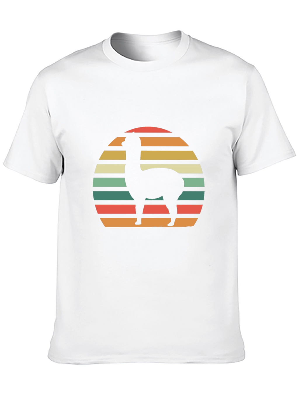 Retro Alpaca Sunset Graphic T-Shirt