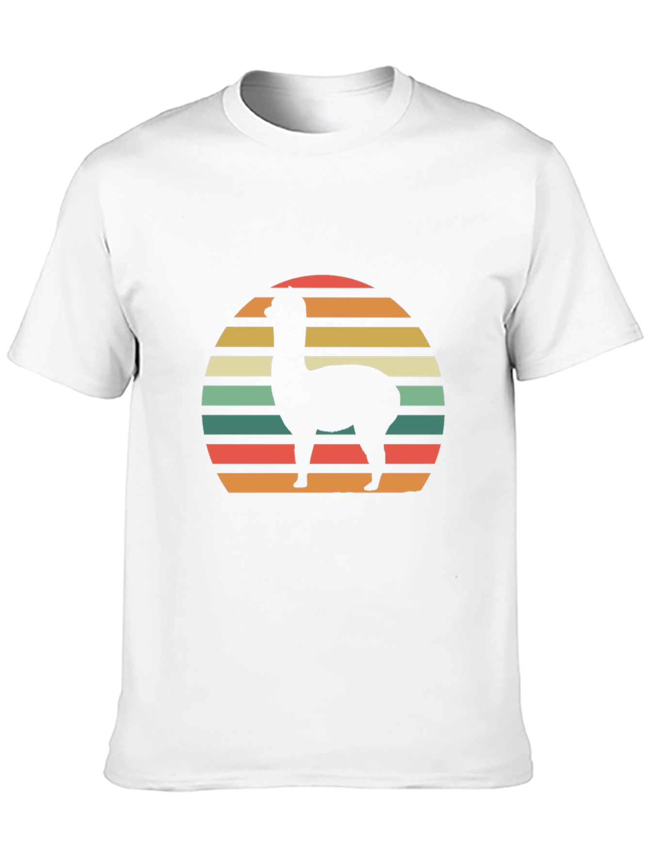 Retro Alpaca Sunset Graphic T-Shirt