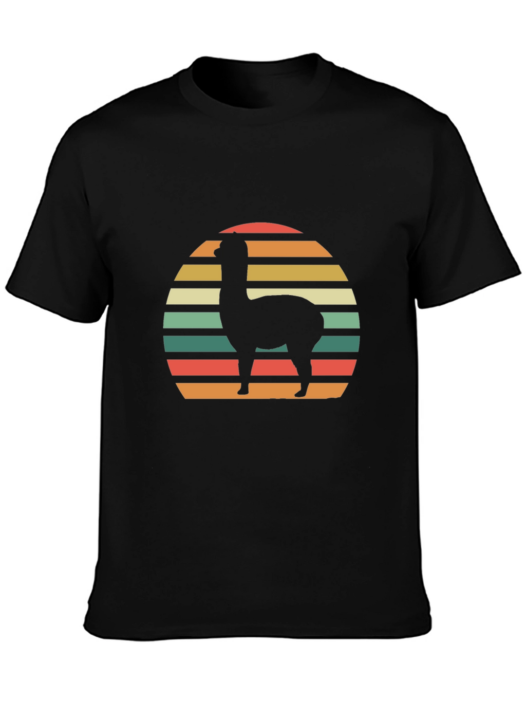 Retro Alpaca Sunset Graphic T-Shirt