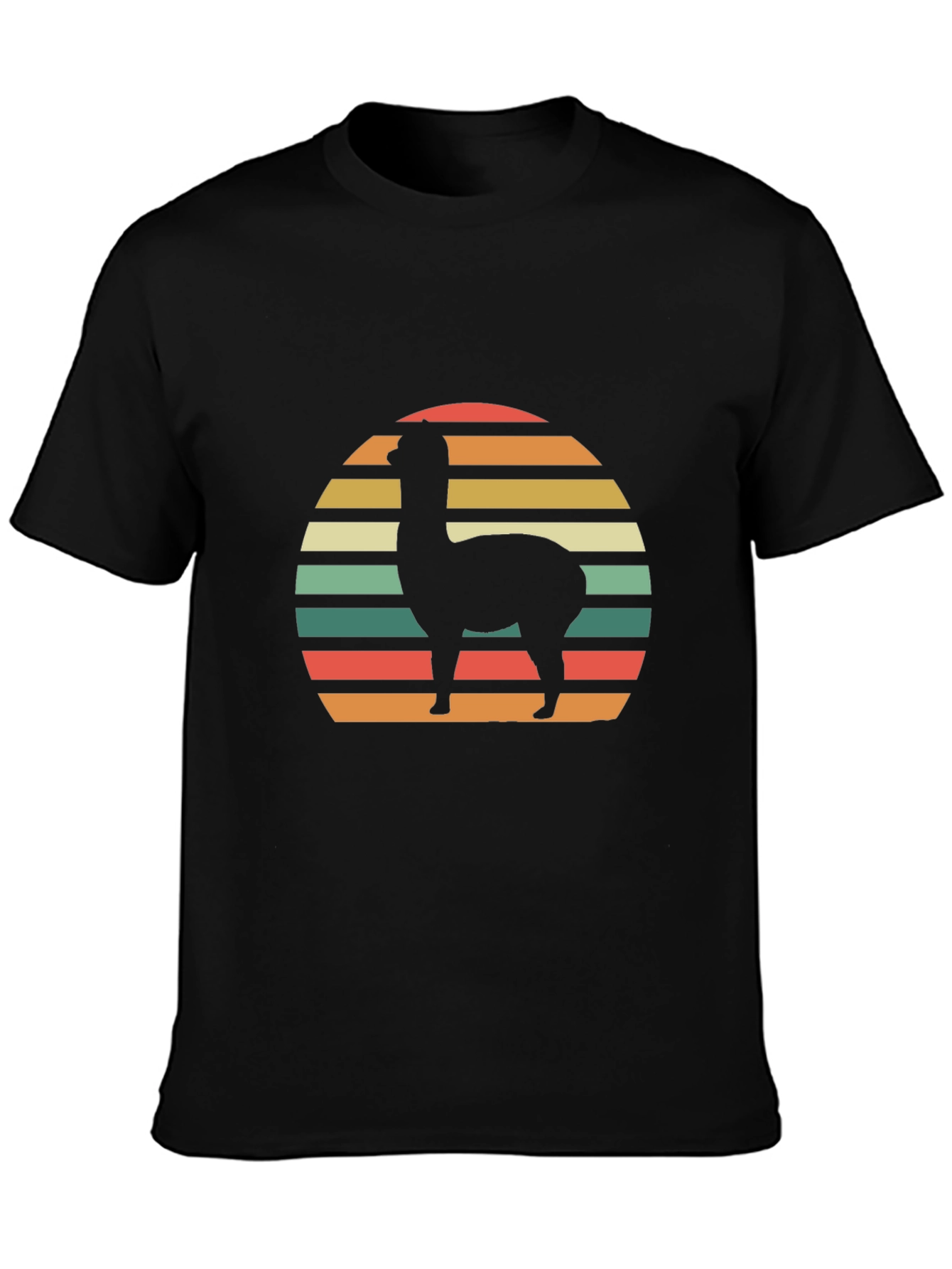 Retro Alpaca Sunset Graphic T-Shirt