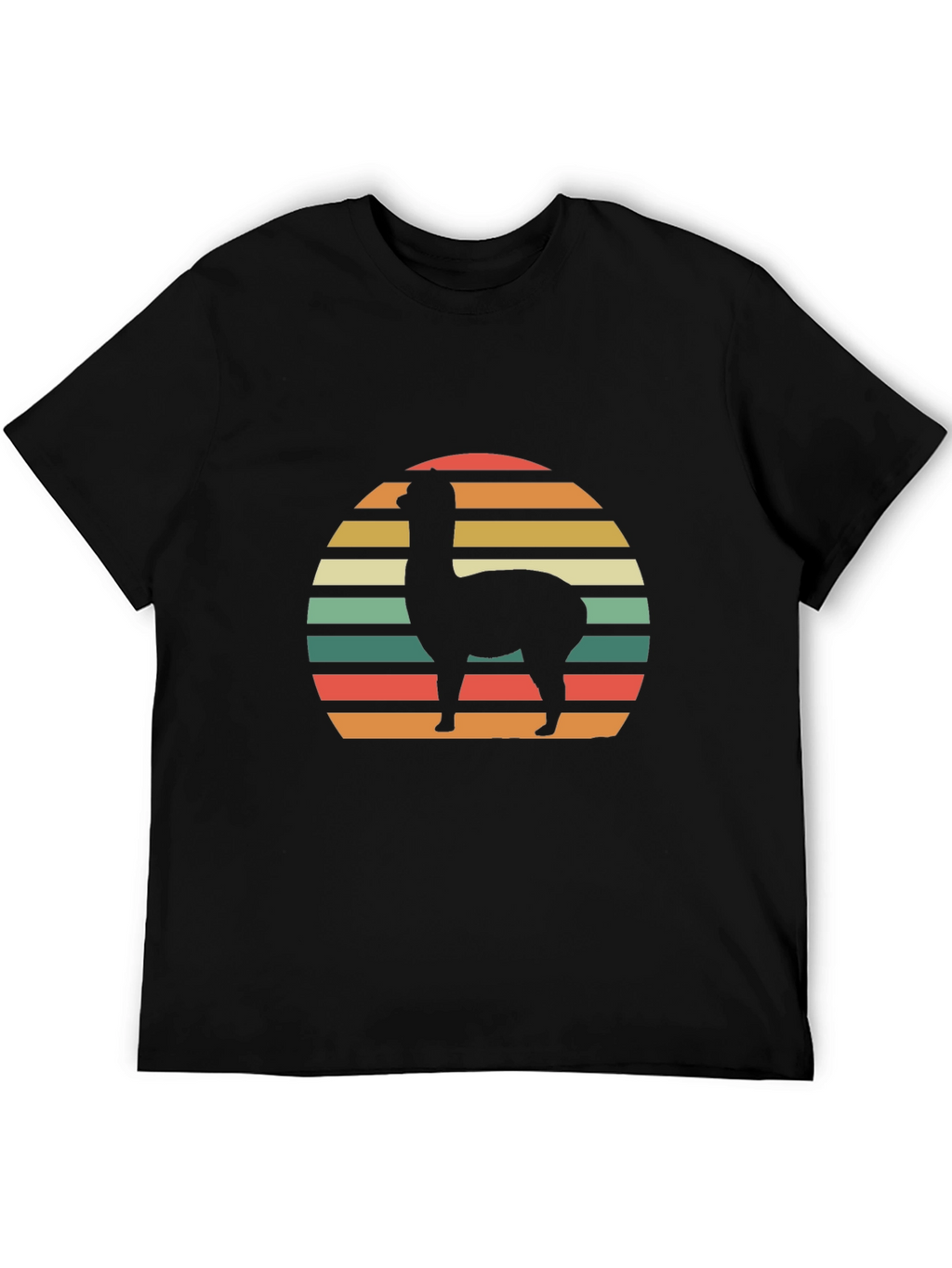 Retro Alpaca Sunset Graphic T-Shirt