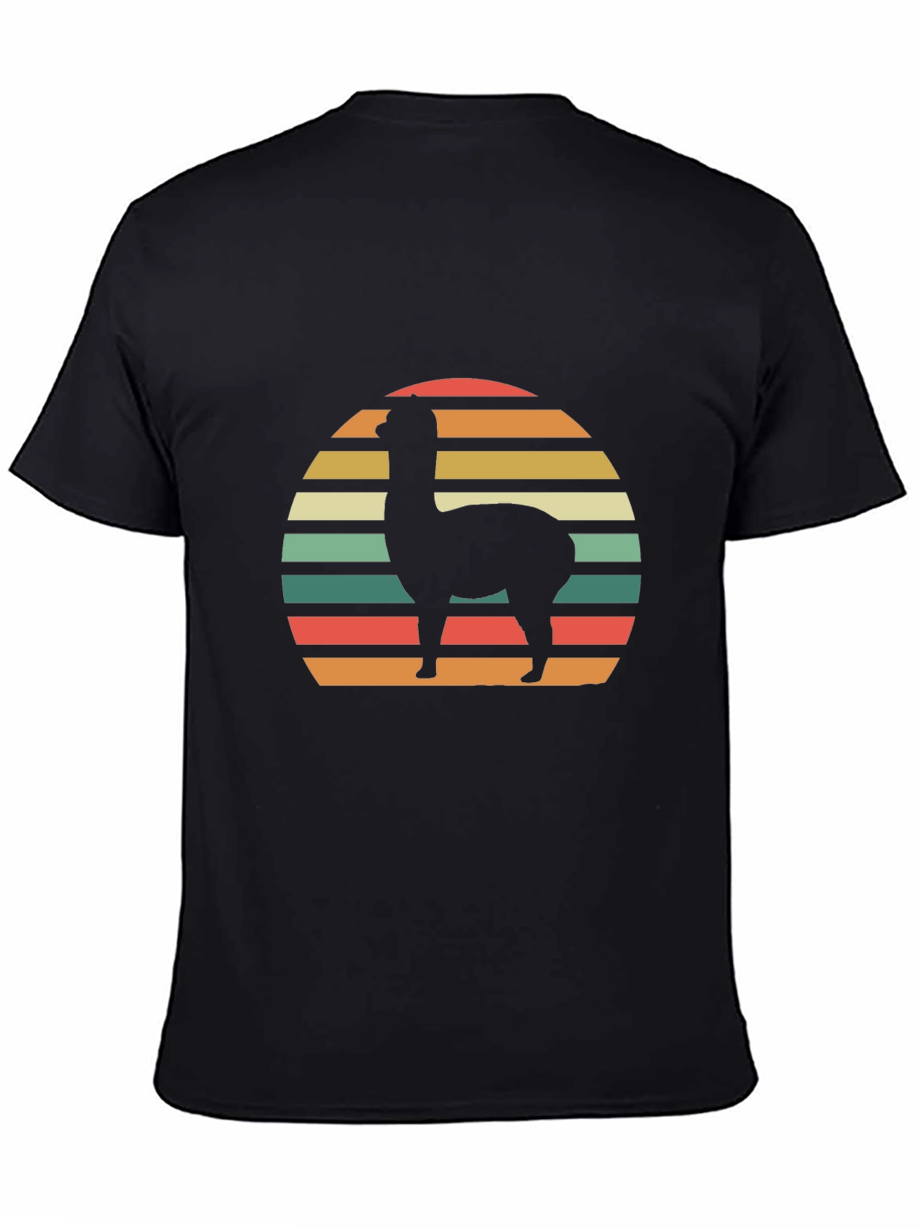 Retro Alpaca Sunset Graphic T-Shirt