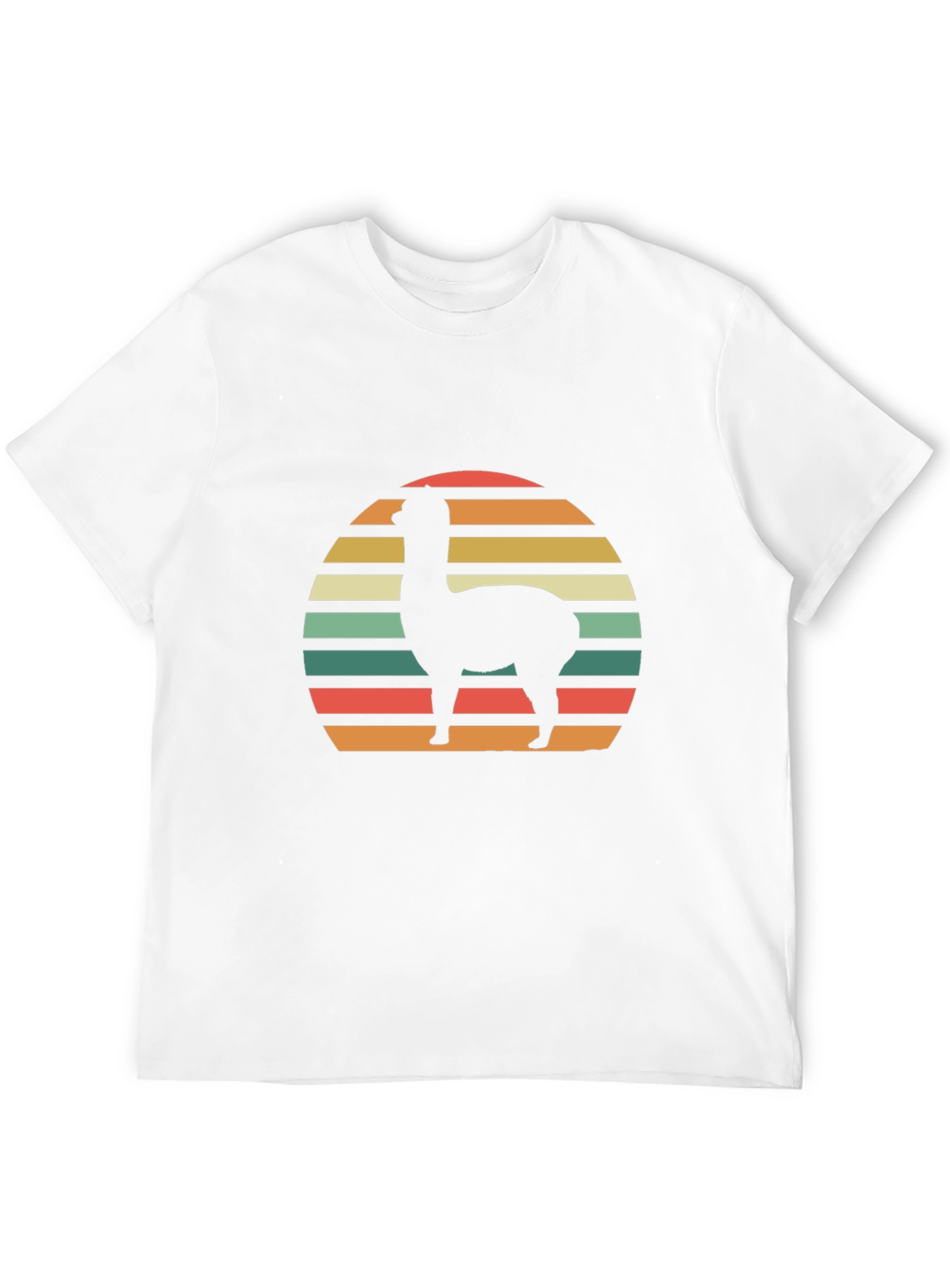 Retro Alpaca Sunset Graphic T-Shirt