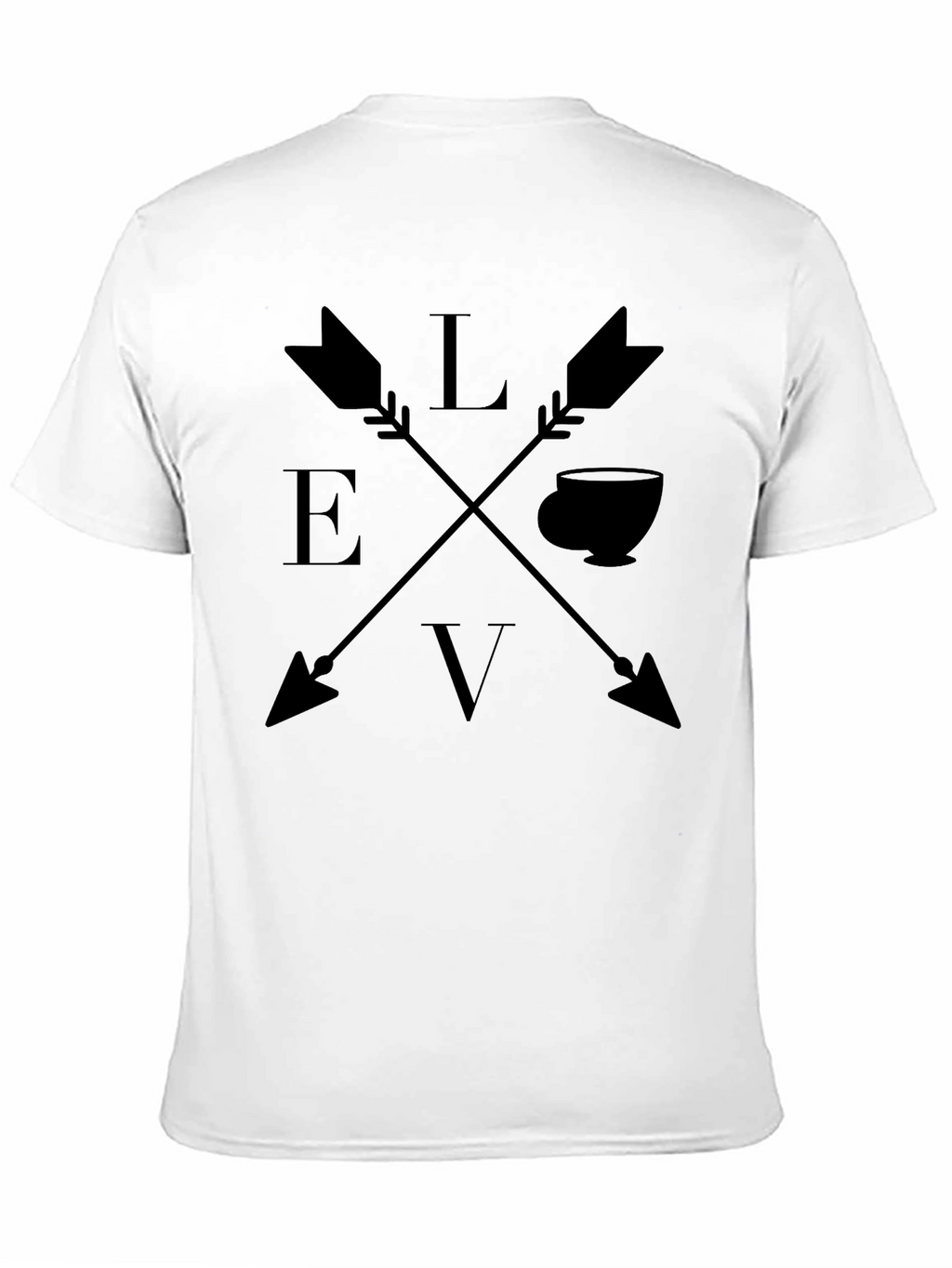 Love Tea Arrows Graphic T-Shirt Black Cotton