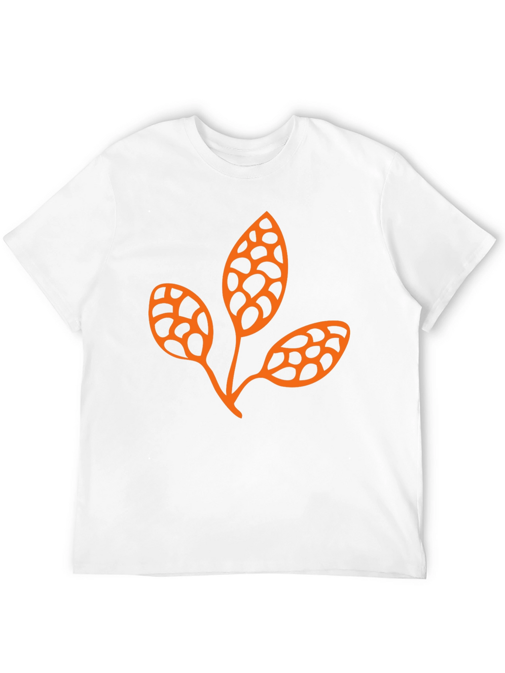Trendy Black Tee with Unique Leaf Design