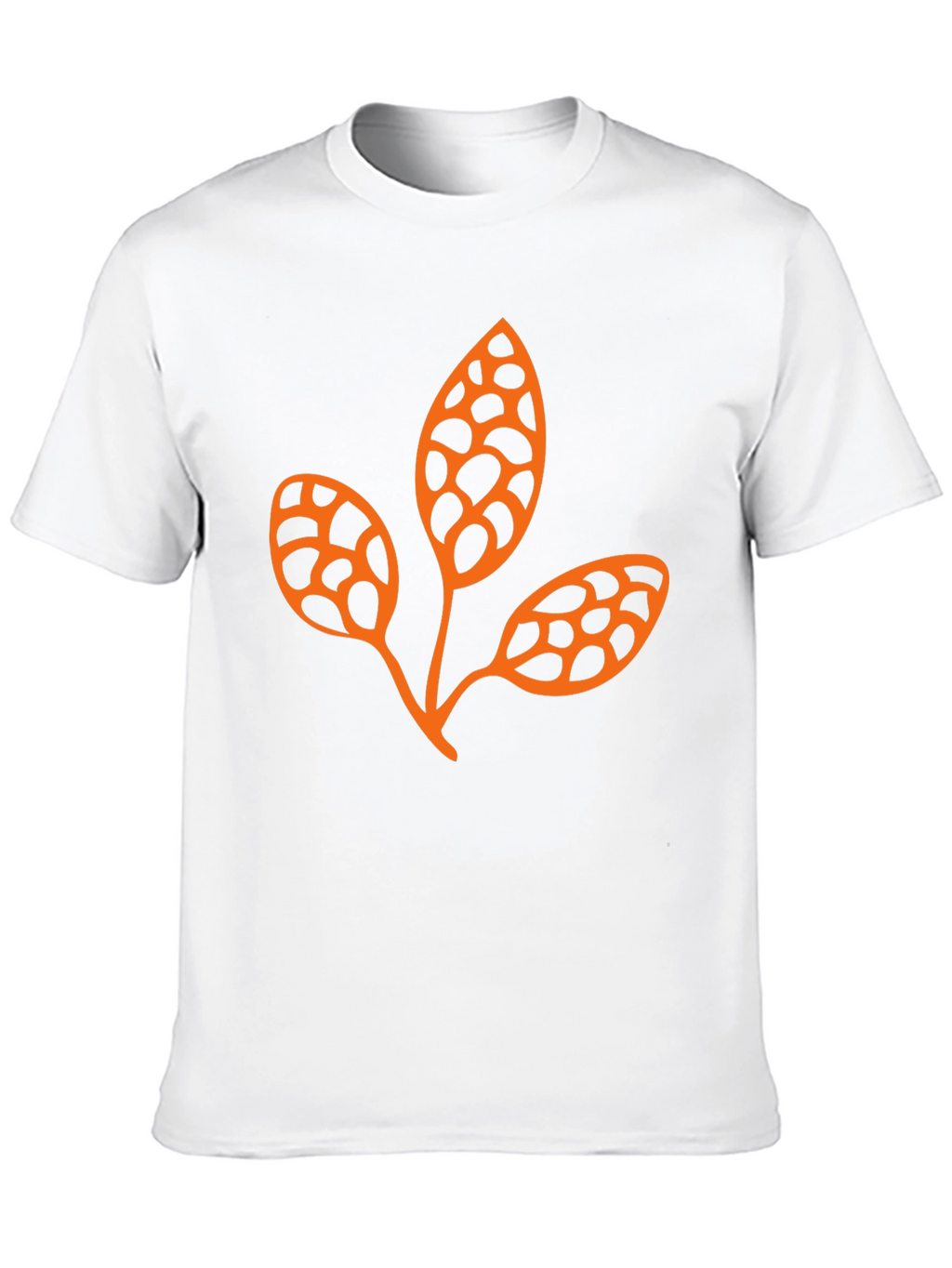 Trendy Black Tee with Unique Leaf Design