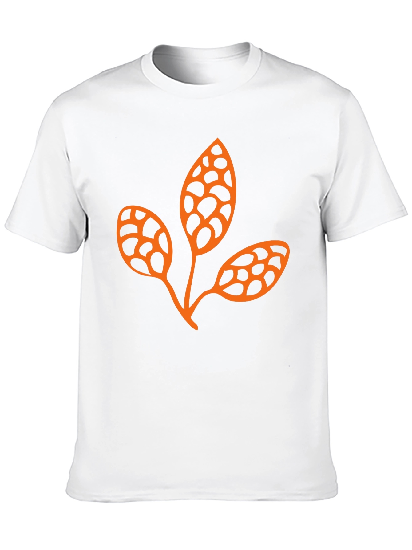 Trendy Black Tee with Unique Leaf Design