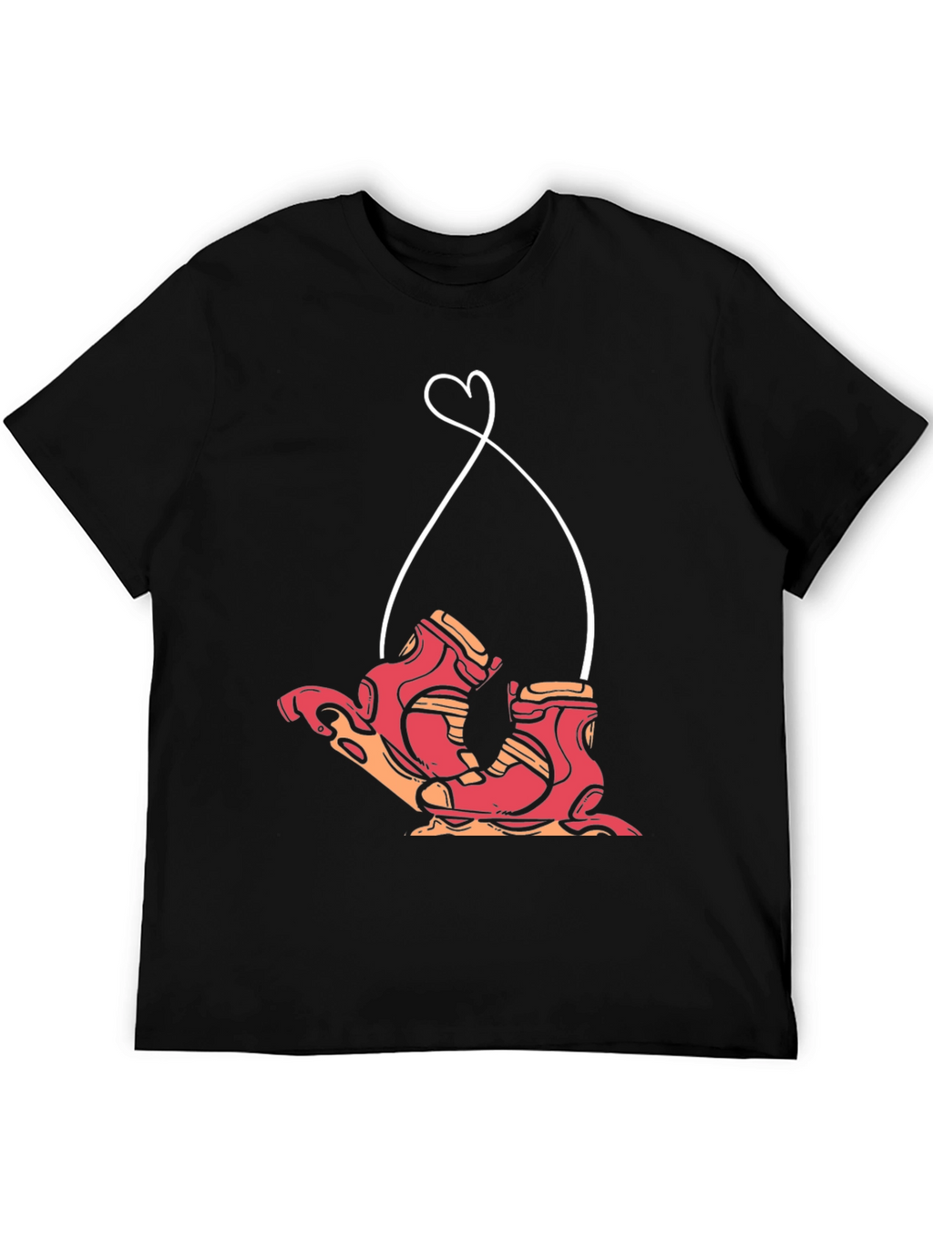 Retro Roller Skate Heart Graphic Tee
