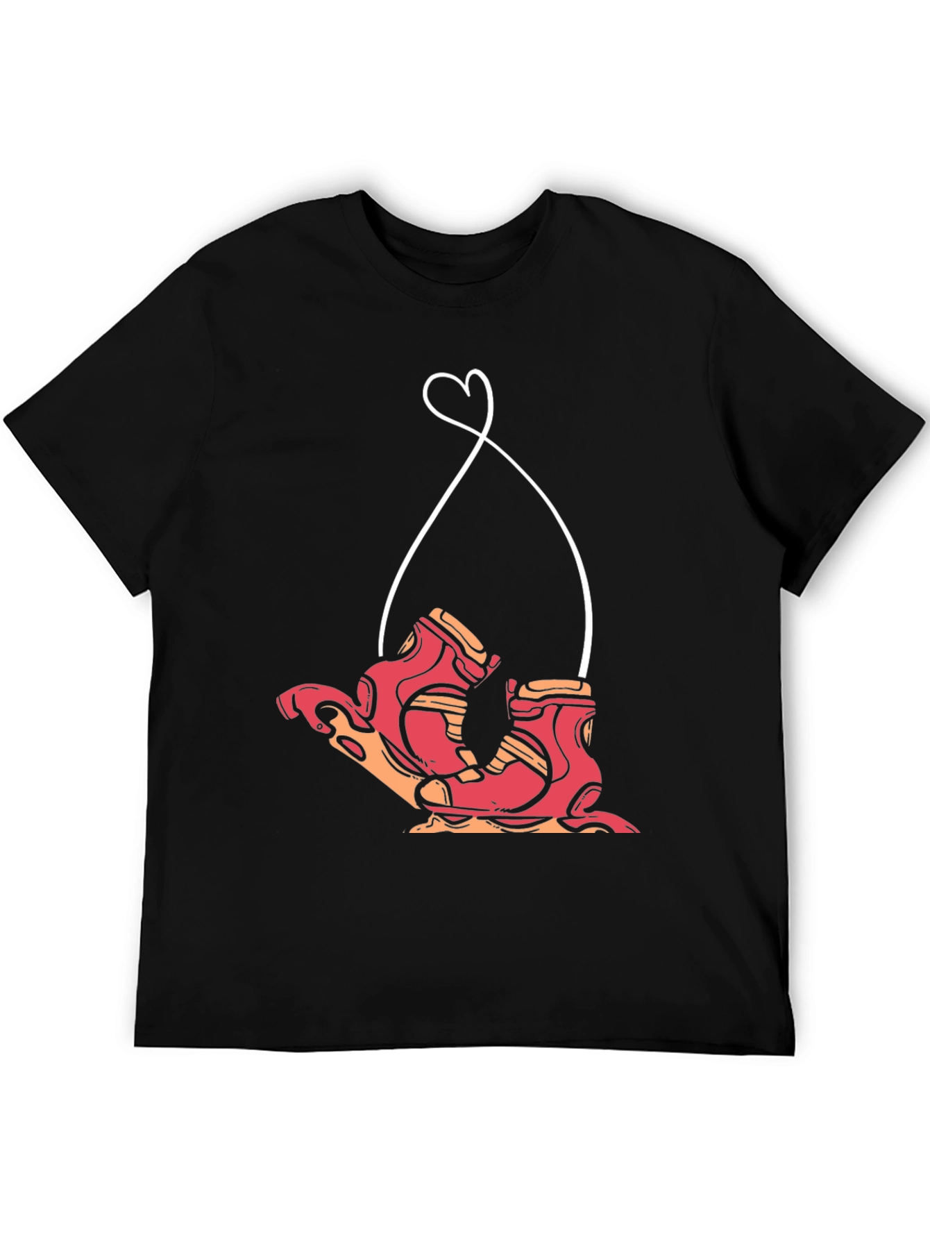 Retro Roller Skate Heart Graphic Tee