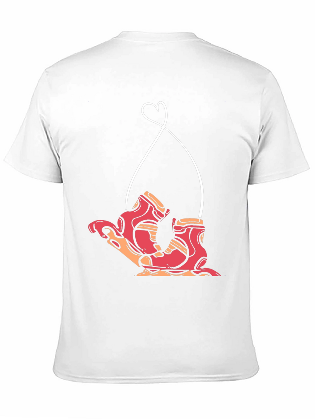 Retro Roller Skate Heart Graphic Tee