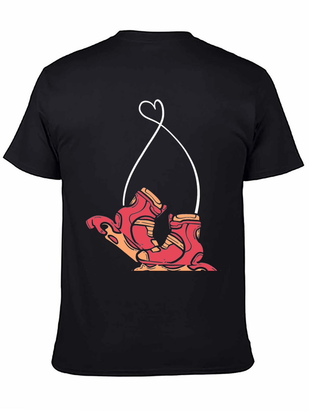 Retro Roller Skate Heart Graphic Tee