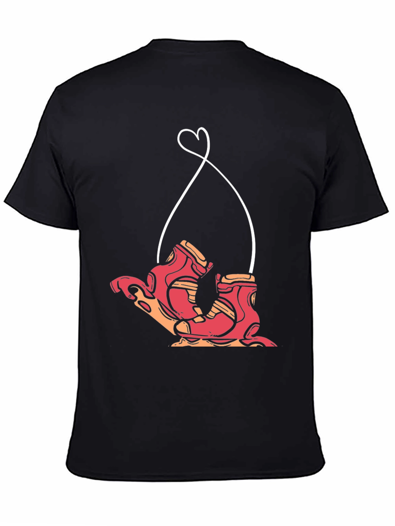 Retro Roller Skate Heart Graphic Tee