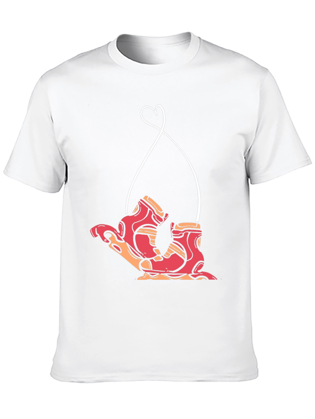 Retro Roller Skate Heart Graphic Tee
