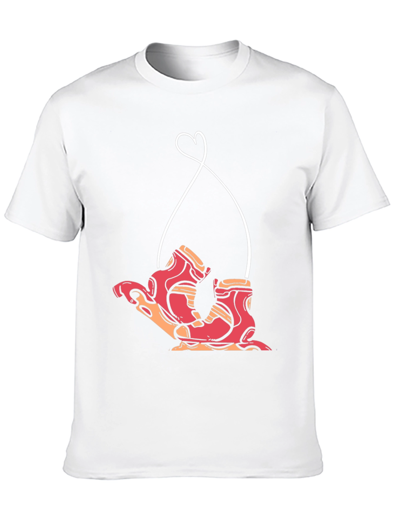 Retro Roller Skate Heart Graphic Tee