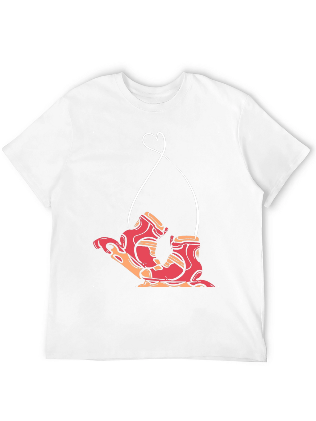 Retro Roller Skate Heart Graphic Tee