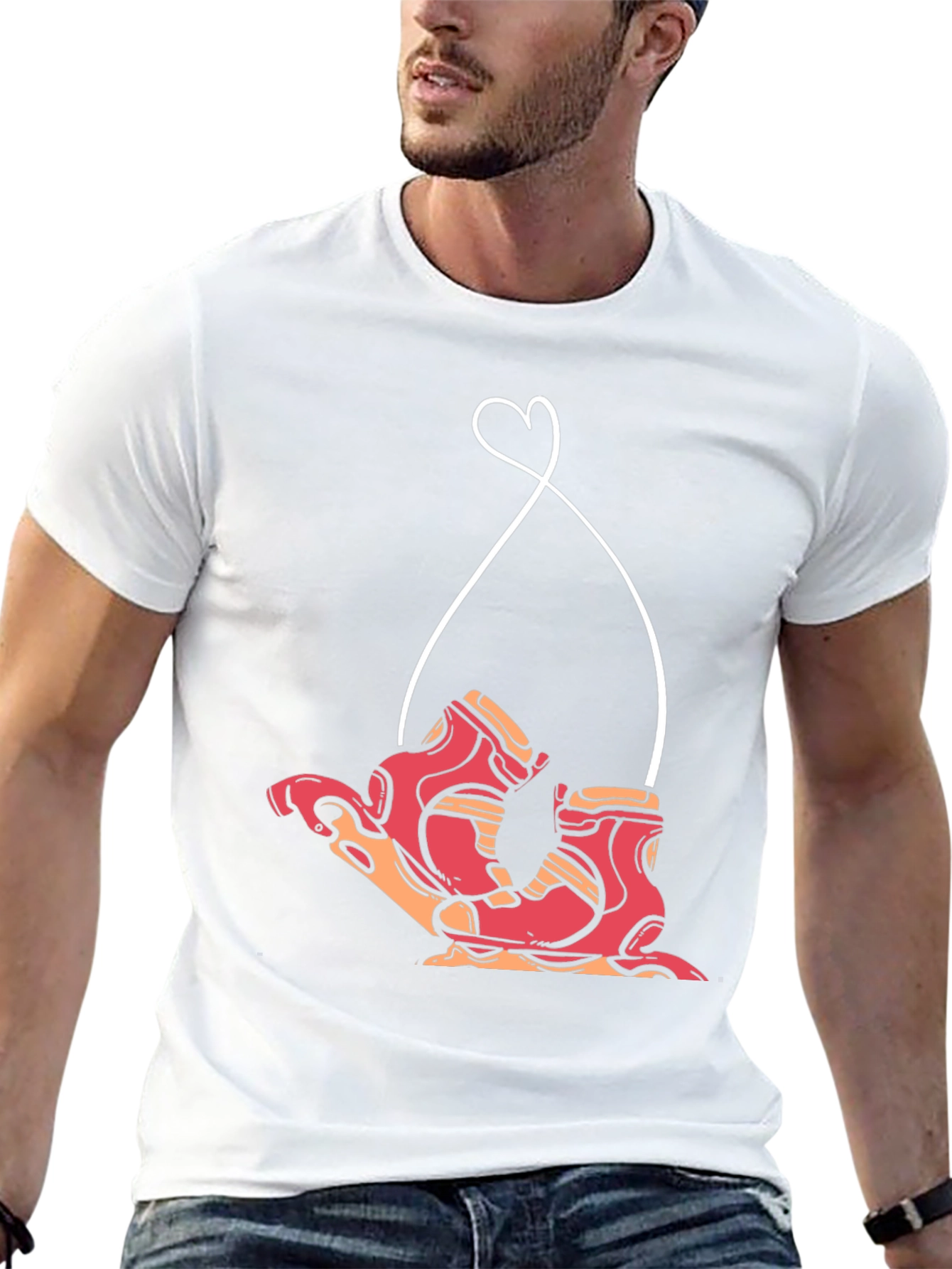 Retro Roller Skate Heart Graphic Tee