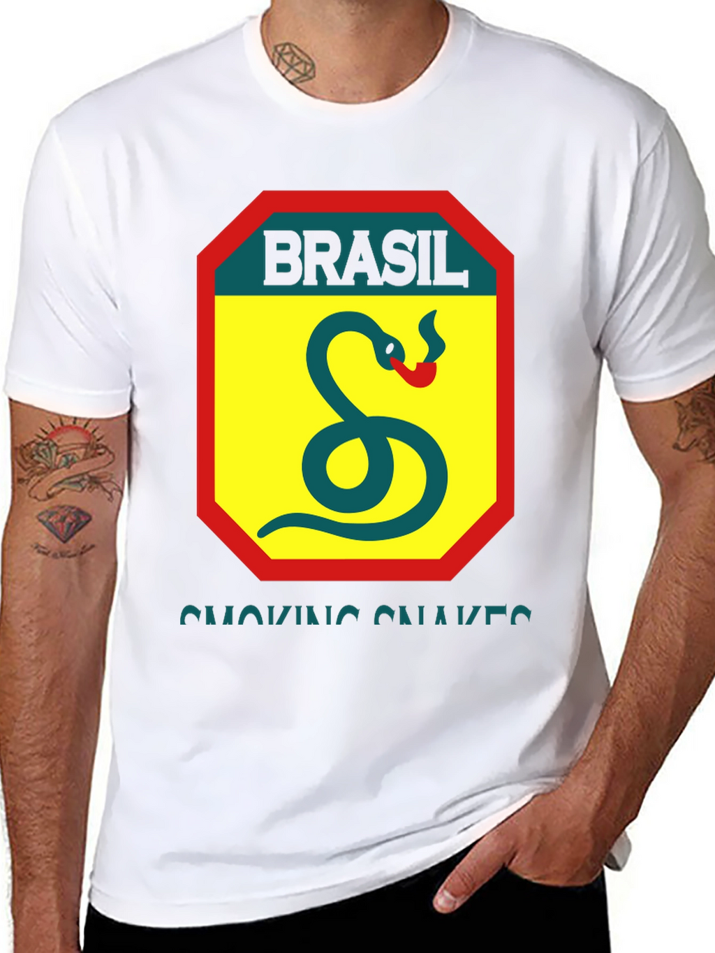 Brasil Smoking Snakes Graphic Tee
