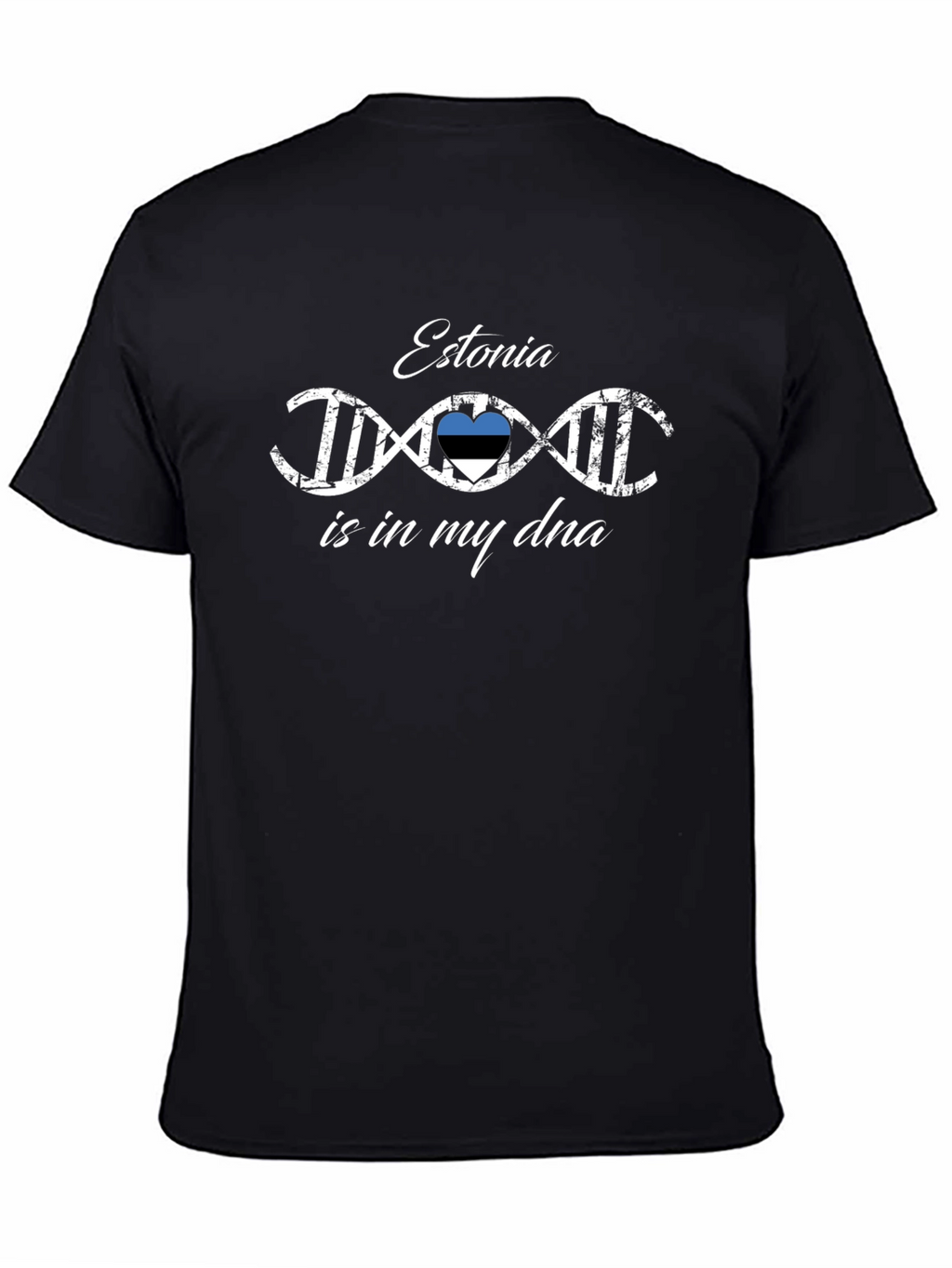 Estonia DNA Pride T-Shirt - Black Cotton Tee