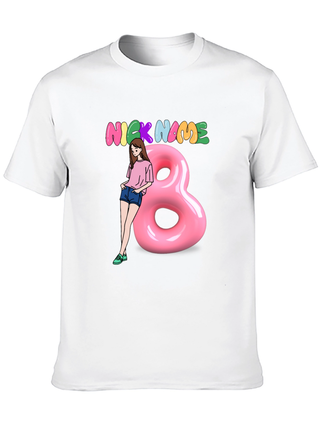 Nickname Graphic Print Black T-Shirt