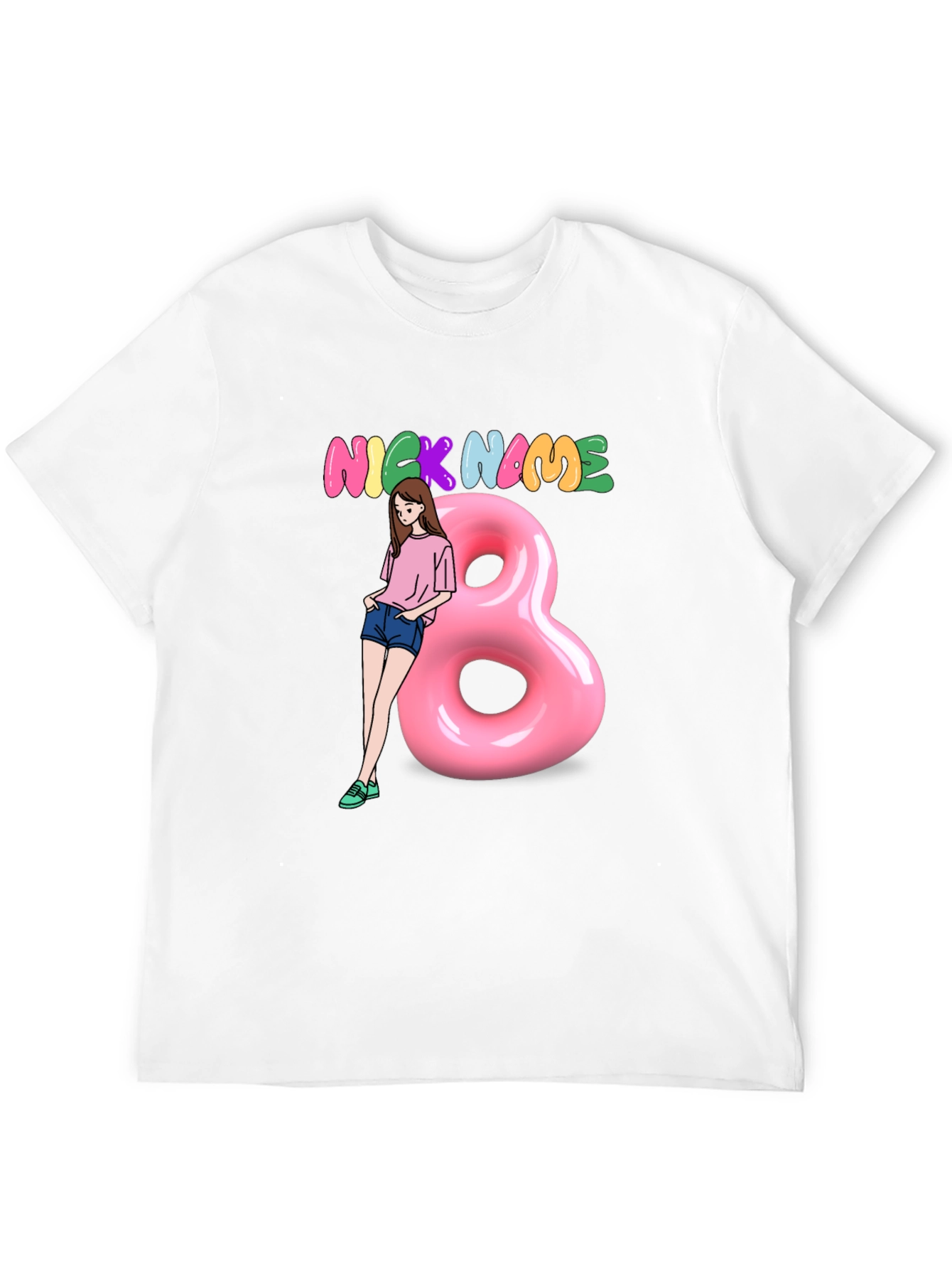 Nickname Graphic Print Black T-Shirt