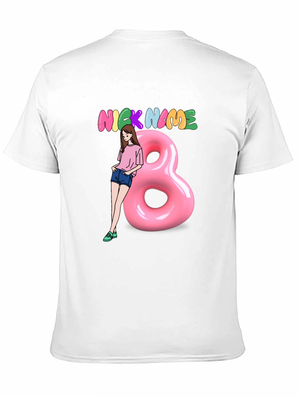 Nickname Graphic Print Black T-Shirt