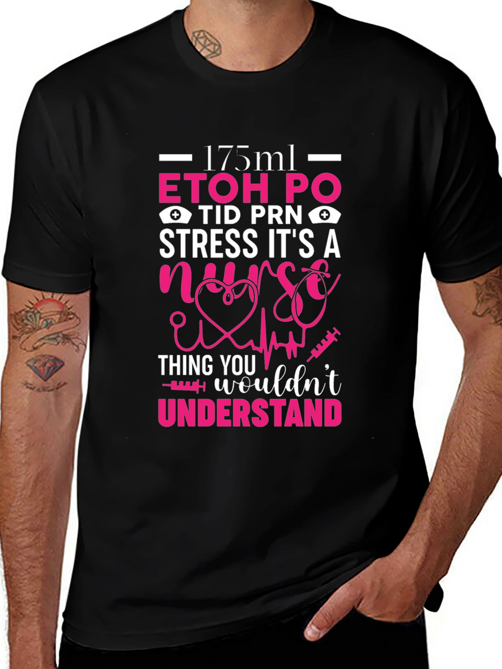 Nurse Humor T-Shirt: ETOH PO Stress Gift