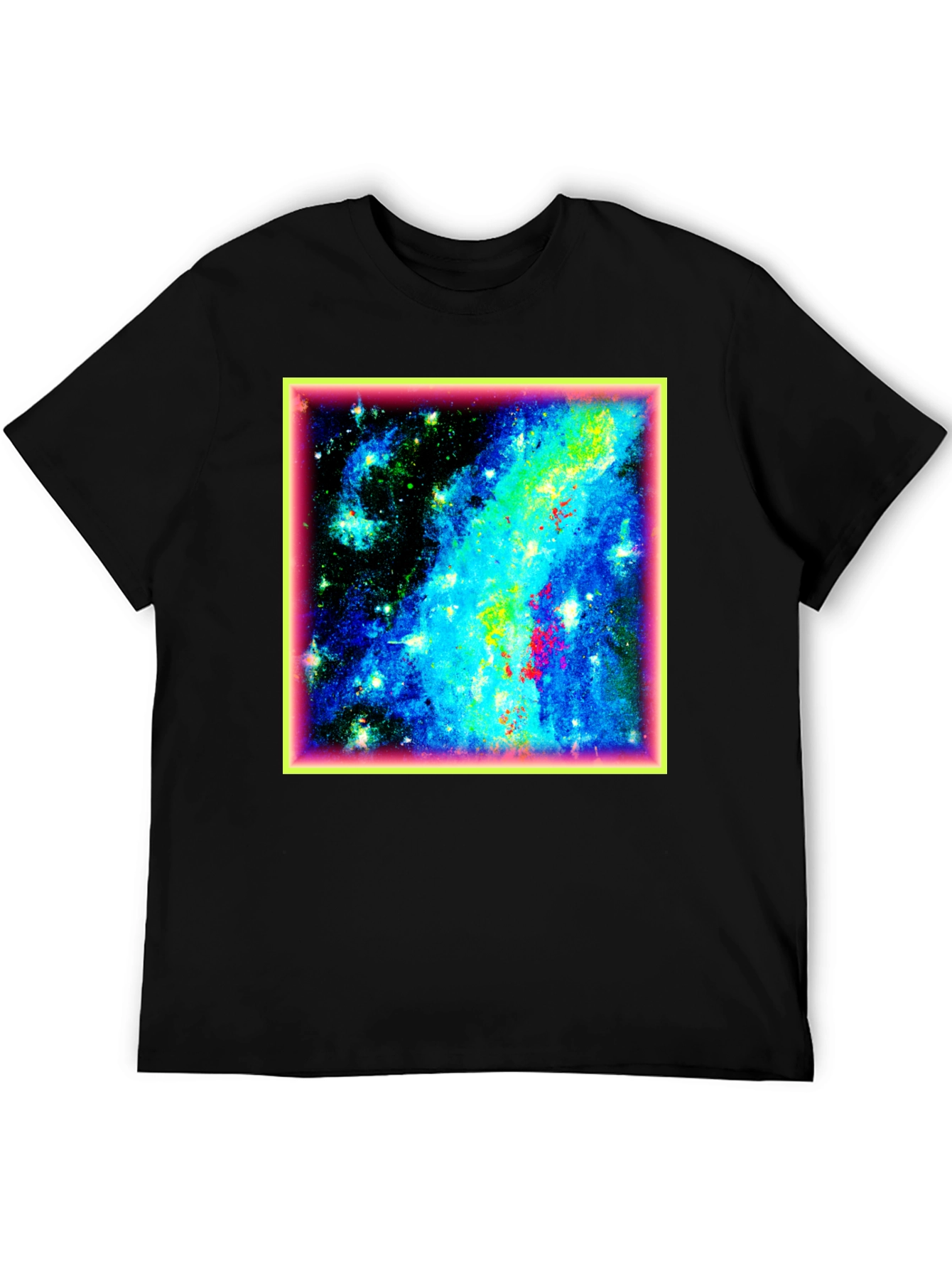 Galaxy Print Black T-Shirt