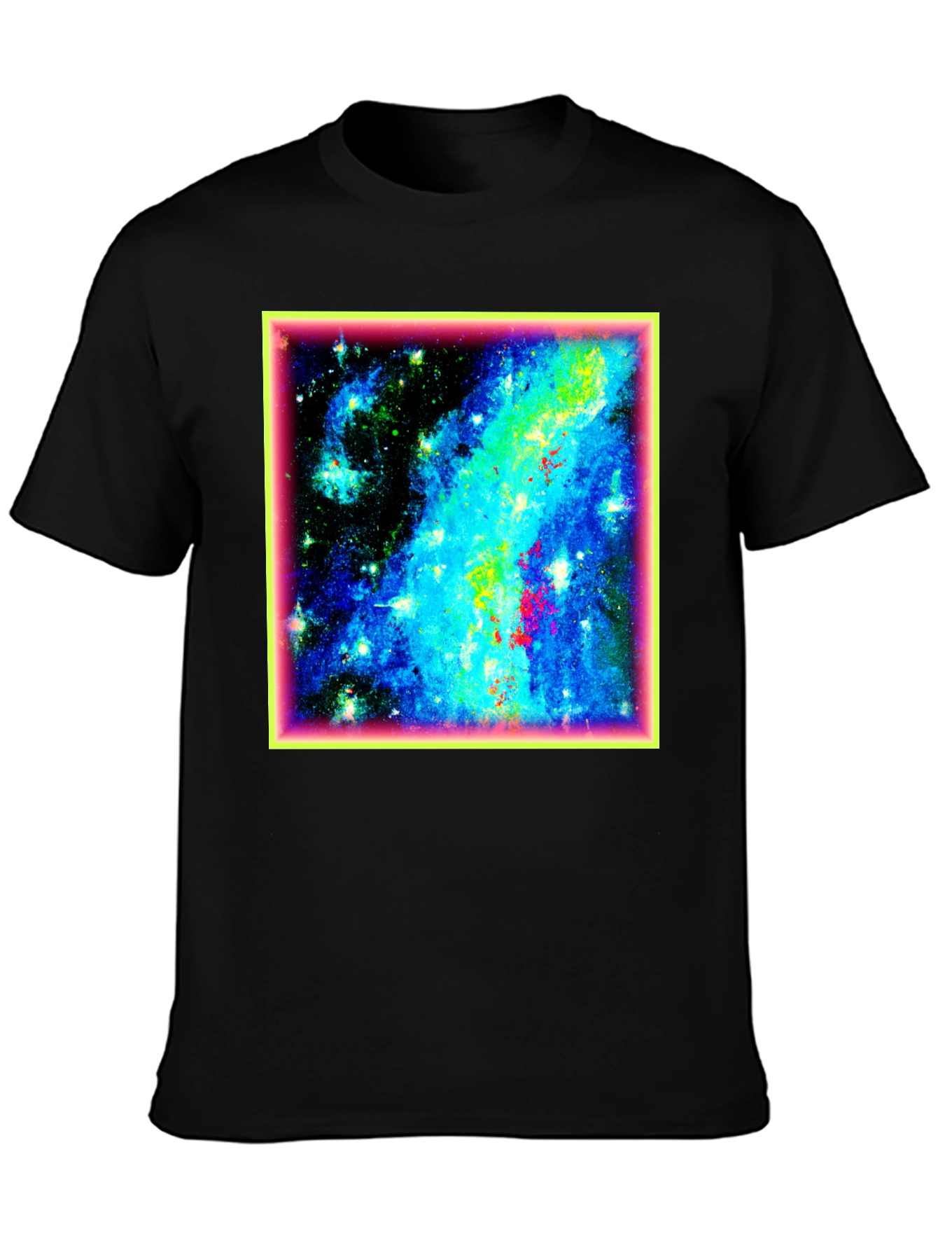 Galaxy Print Black T-Shirt