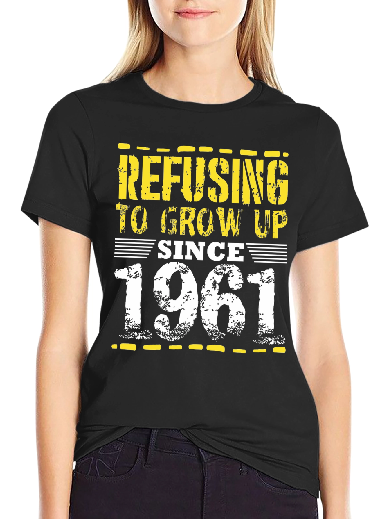 Refusing to Grow Up Since 1961 Black T-Shirt