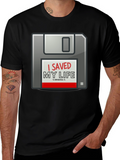 I Saved My Life Floppy Disk Graphic T-Shirt
