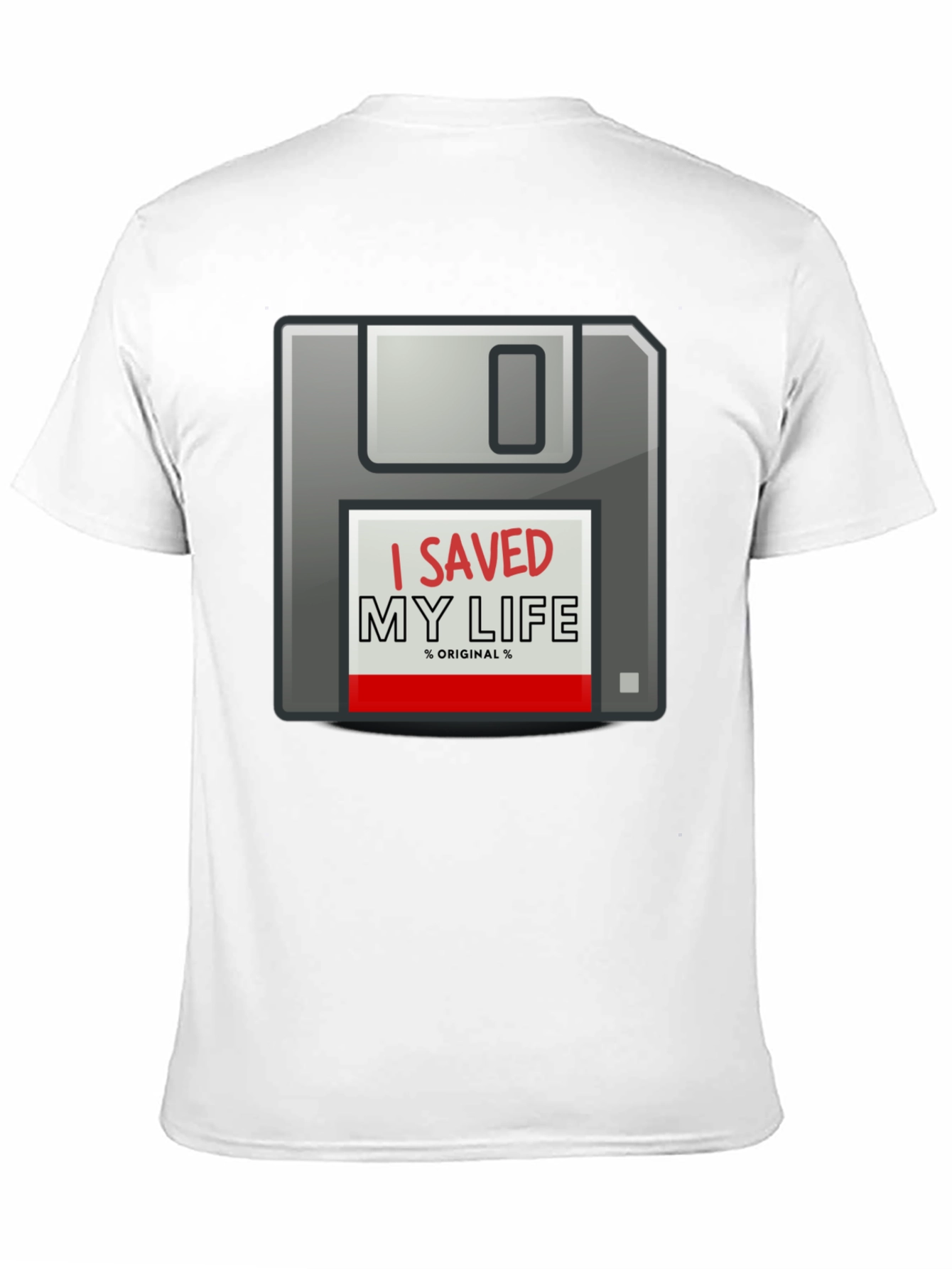 I Saved My Life Floppy Disk Graphic T-Shirt