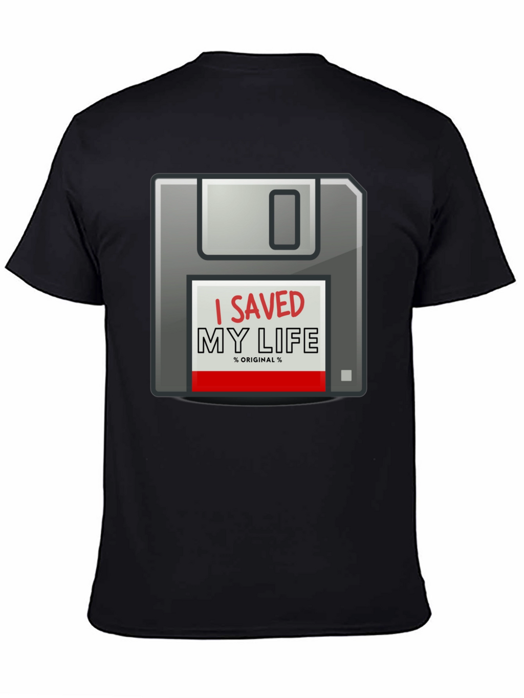 I Saved My Life Floppy Disk Graphic T-Shirt