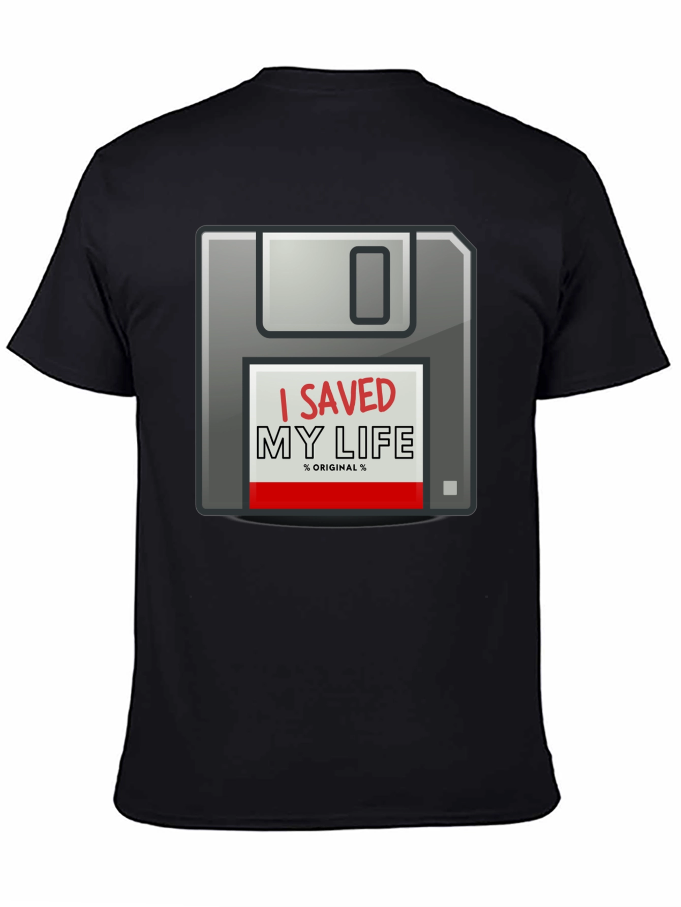 I Saved My Life Floppy Disk Graphic T-Shirt