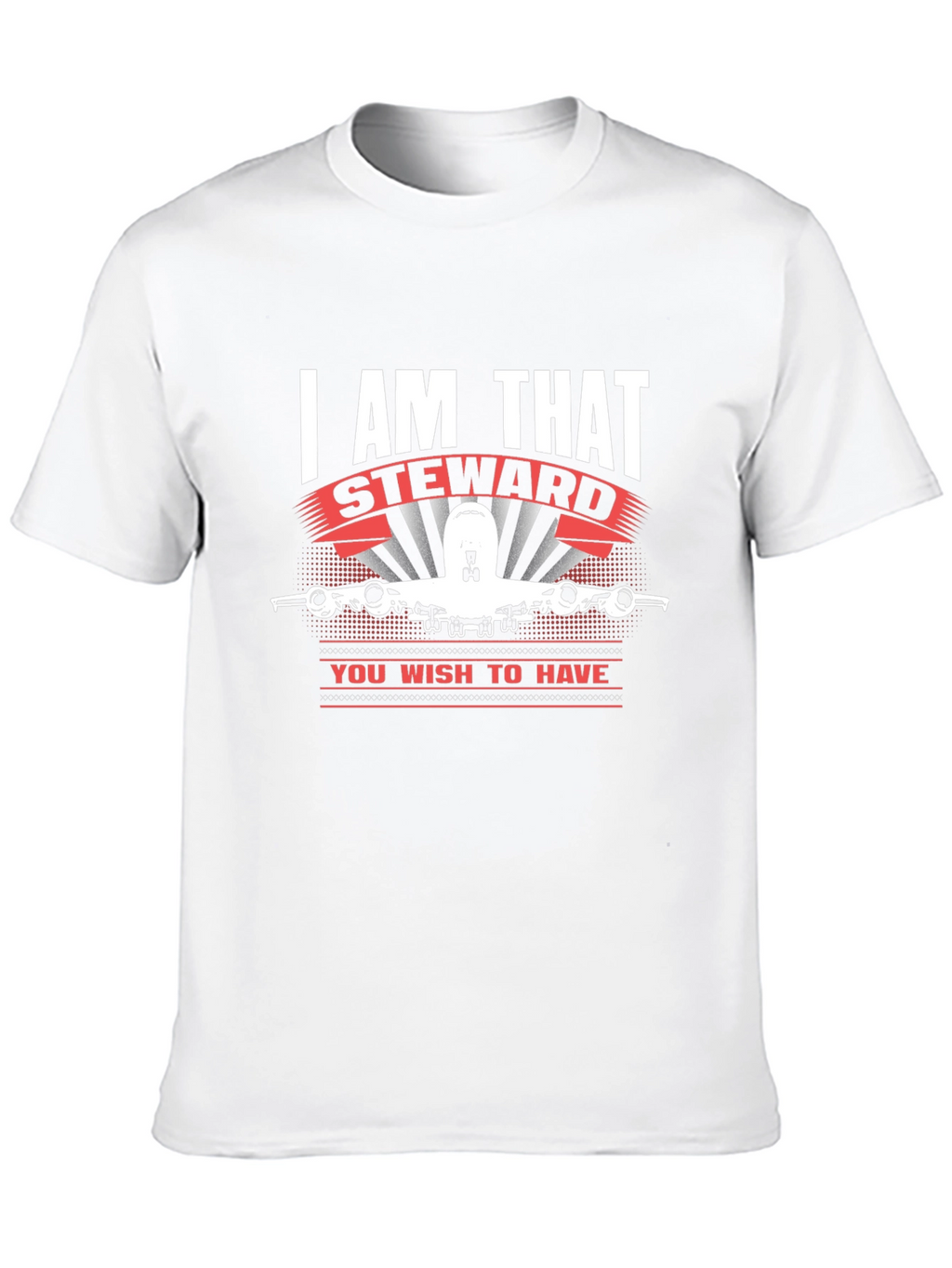 I AM THAT Steward T-Shirt Airplane Design