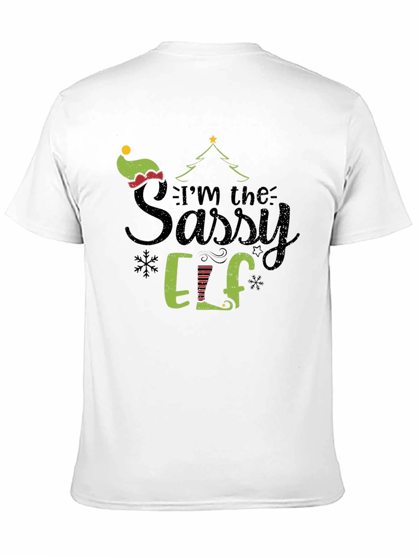 Sassy Elf Christmas Graphic Tee Shirt