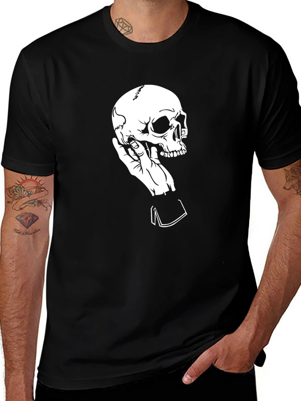 Skull Hand Black Tee