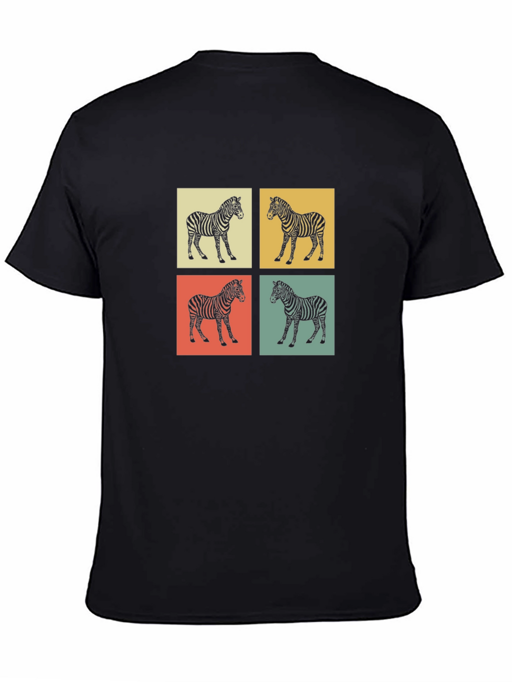 Retro Zebra Pop Art Graphic T-Shirt