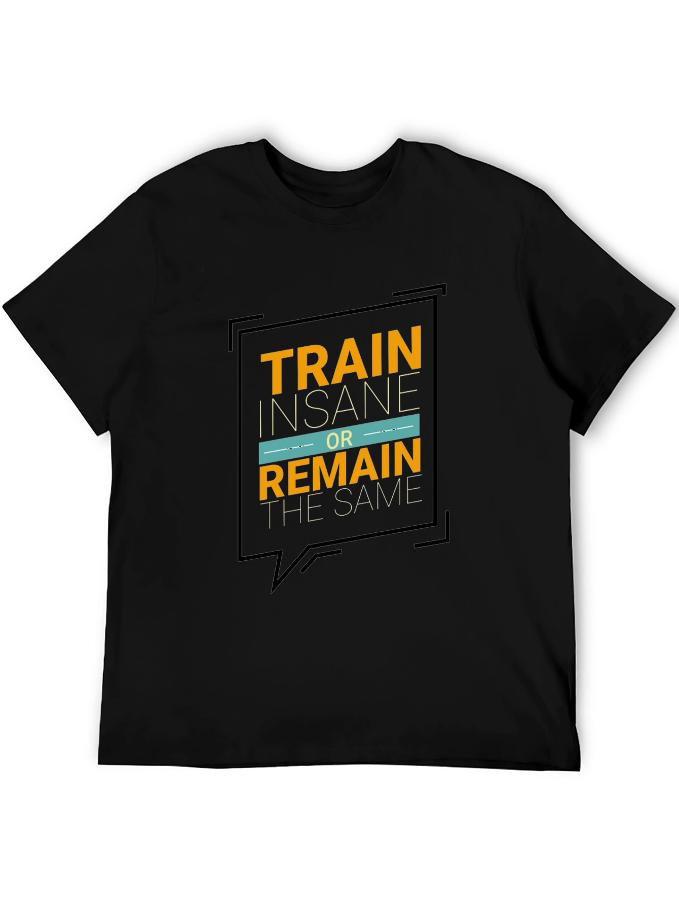 Train Insane Graphic Tee - Motivational Black T-Shirt