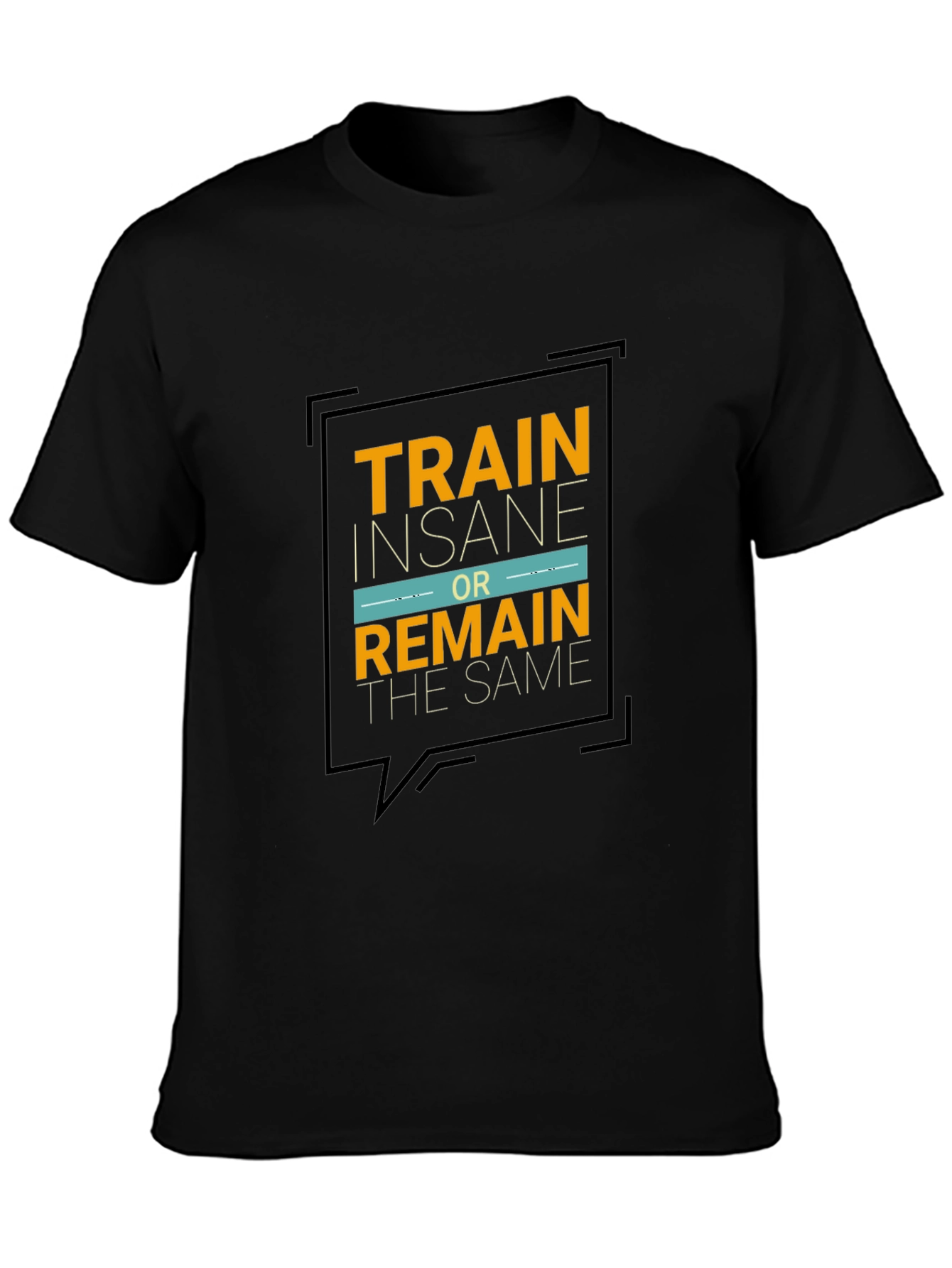 Train Insane Graphic Tee - Motivational Black T-Shirt