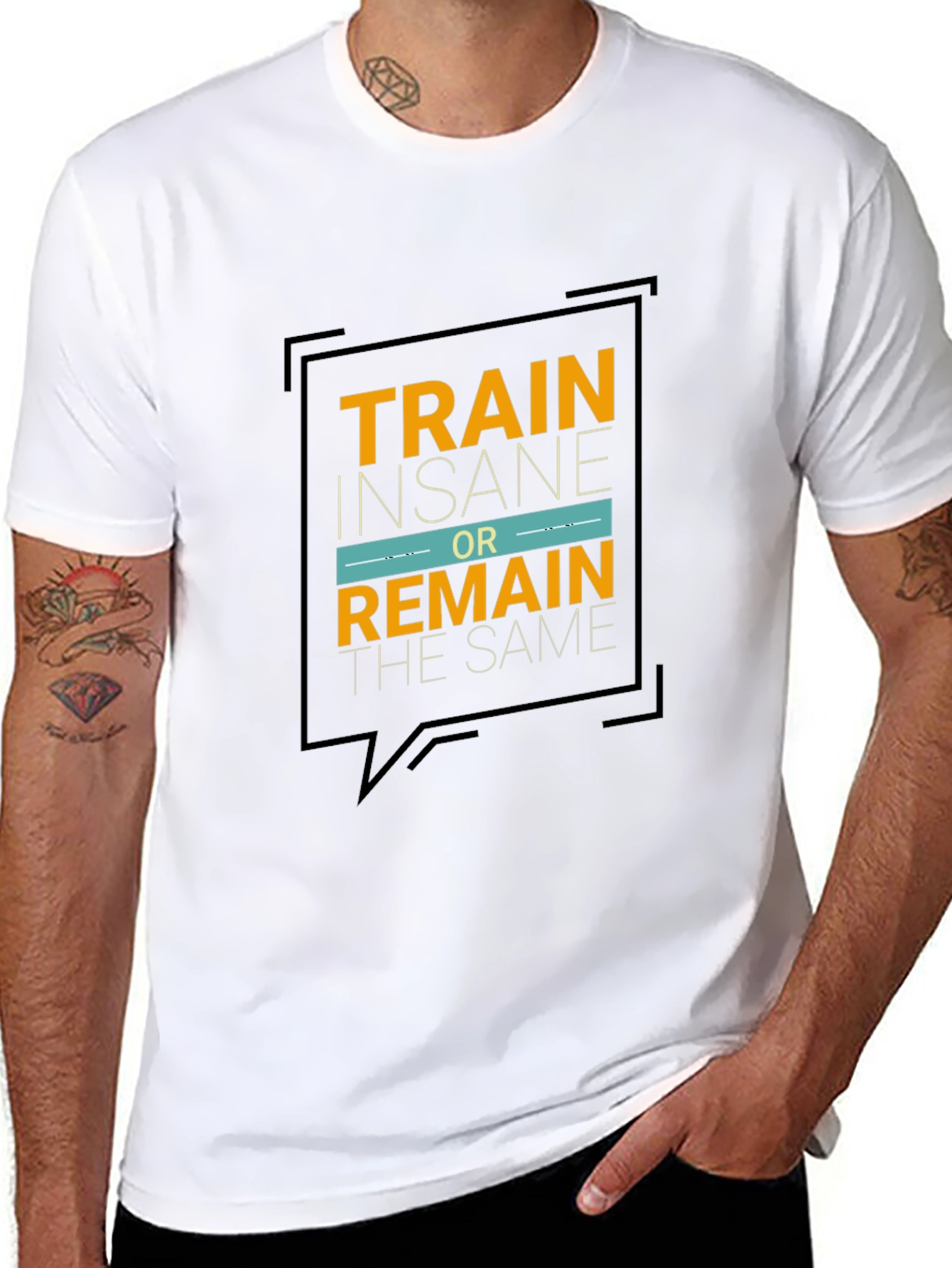 Train Insane Graphic Tee - Motivational Black T-Shirt