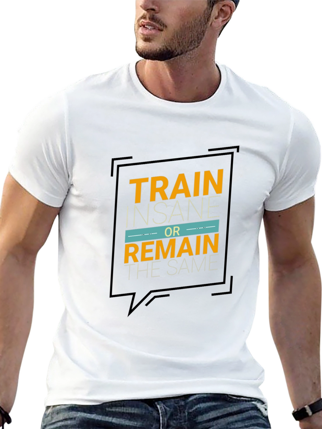 Train Insane Graphic Tee - Motivational Black T-Shirt