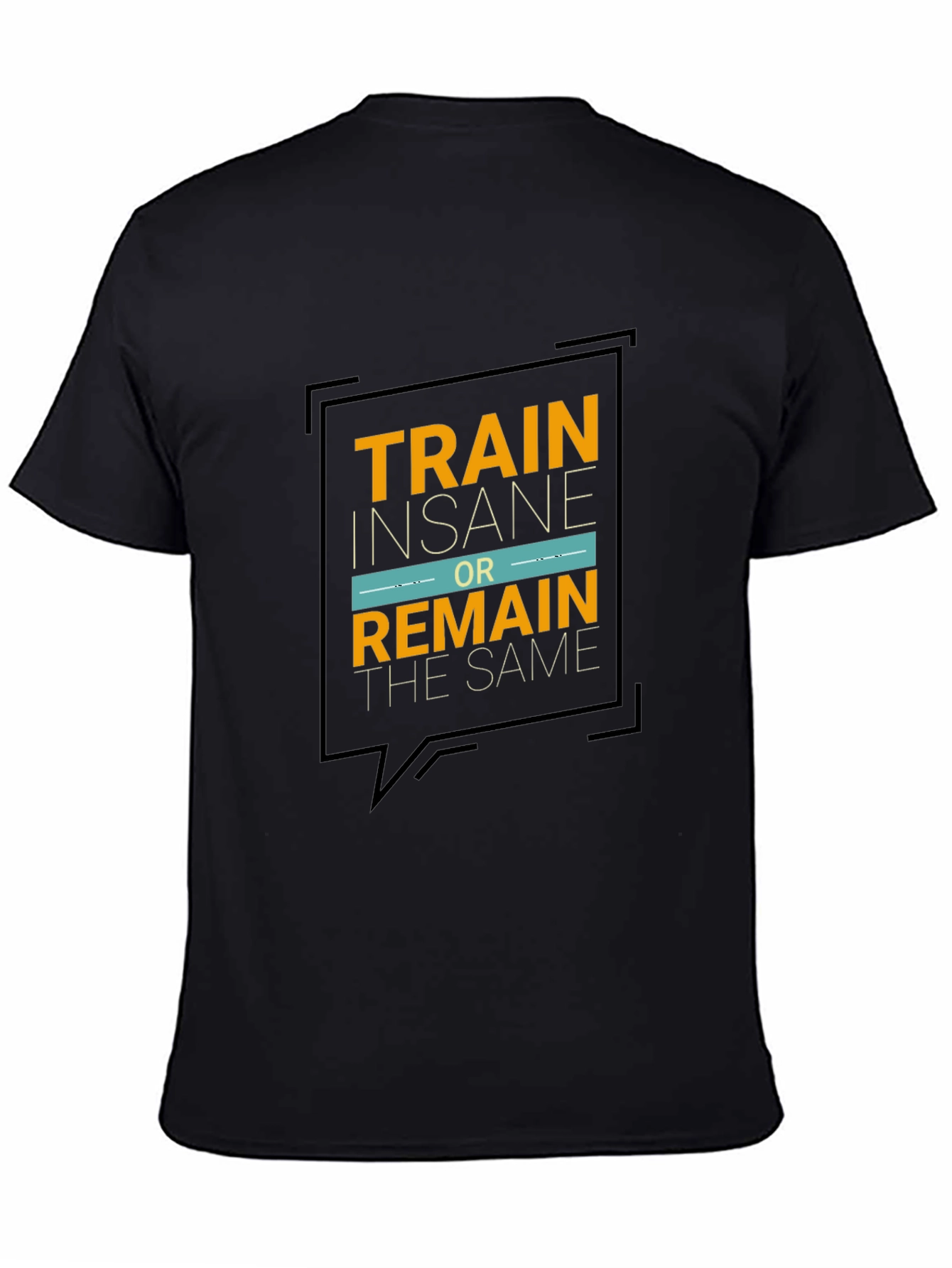 Train Insane Graphic Tee - Motivational Black T-Shirt
