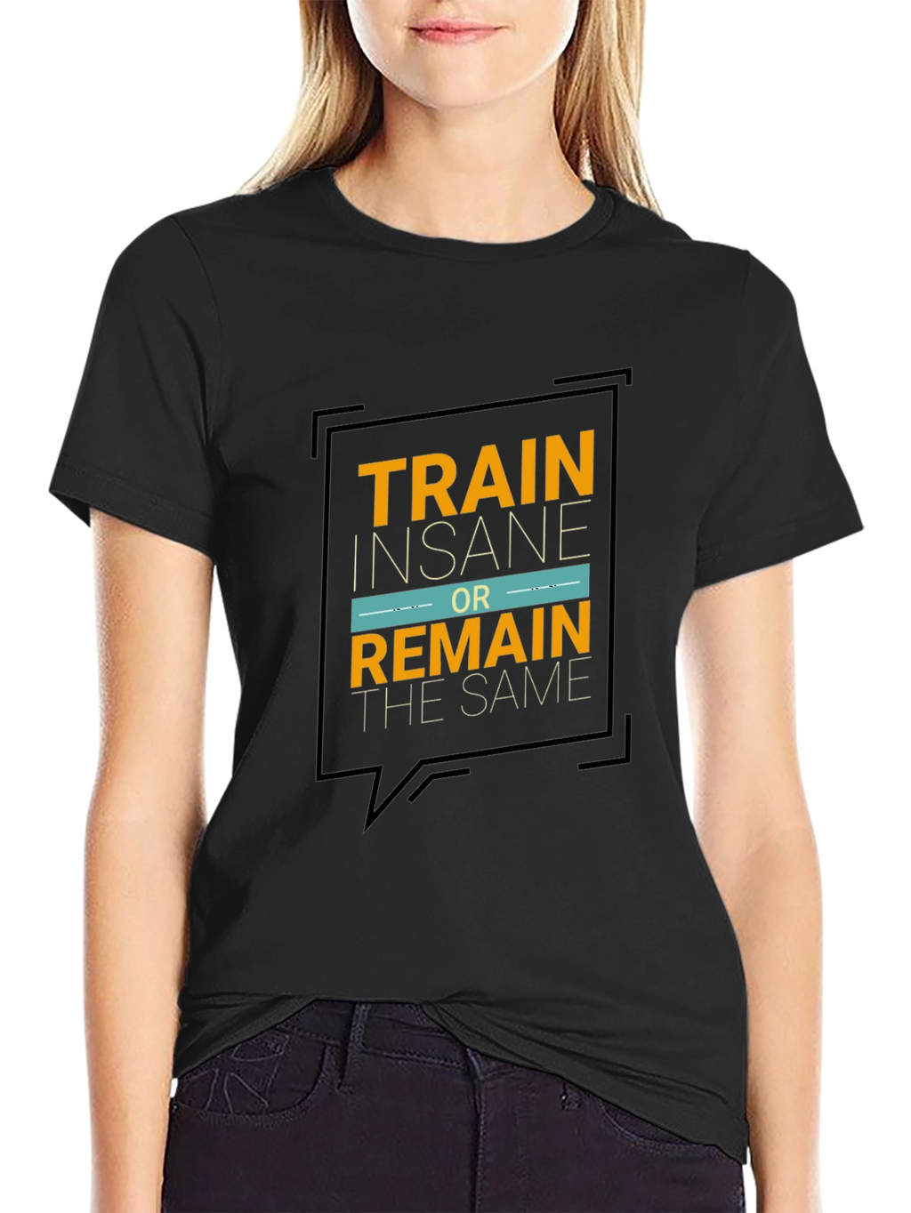 Train Insane Graphic Tee - Motivational Black T-Shirt