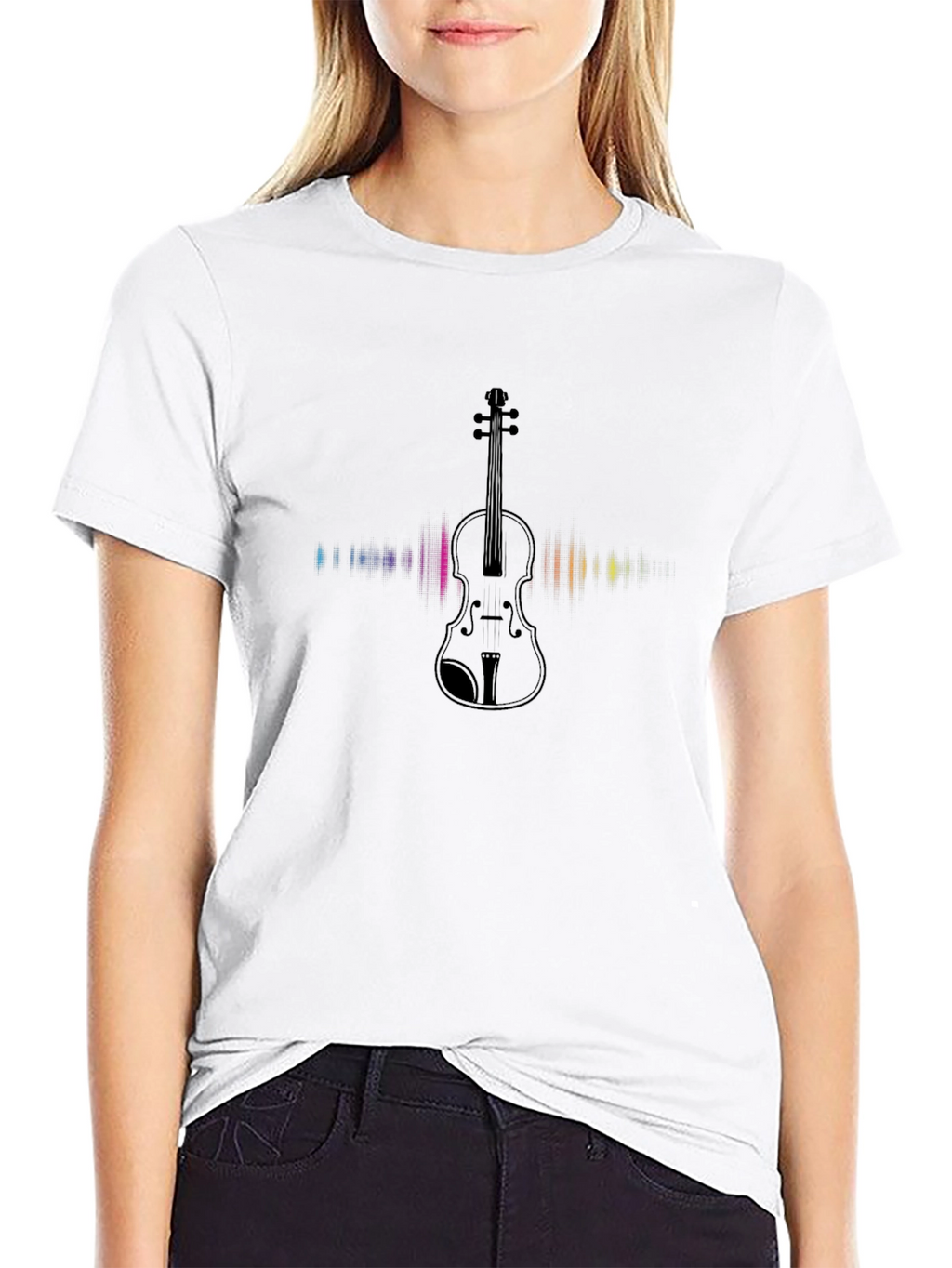 Violin Soundwave Graphic T-Shirt - Musician Apparel