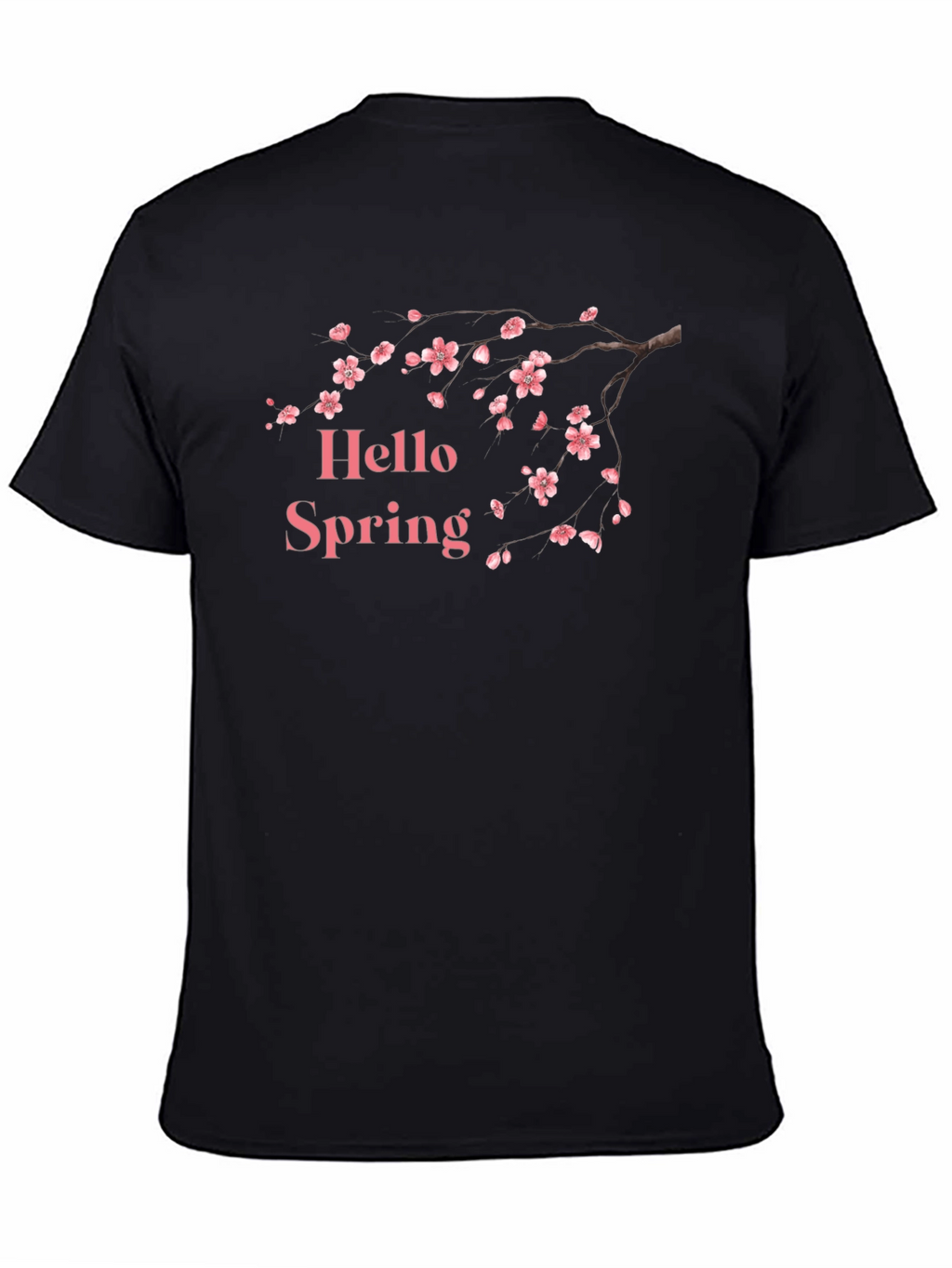 Hello Spring Blossom T-Shirt - Black